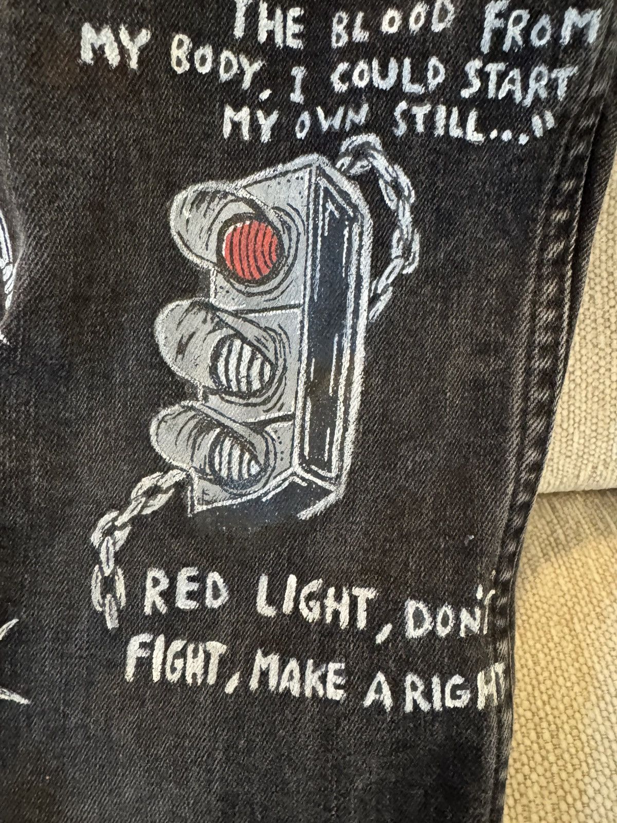Warren Lotas Hand painted Denim Size US 29 - 3 Thumbnail