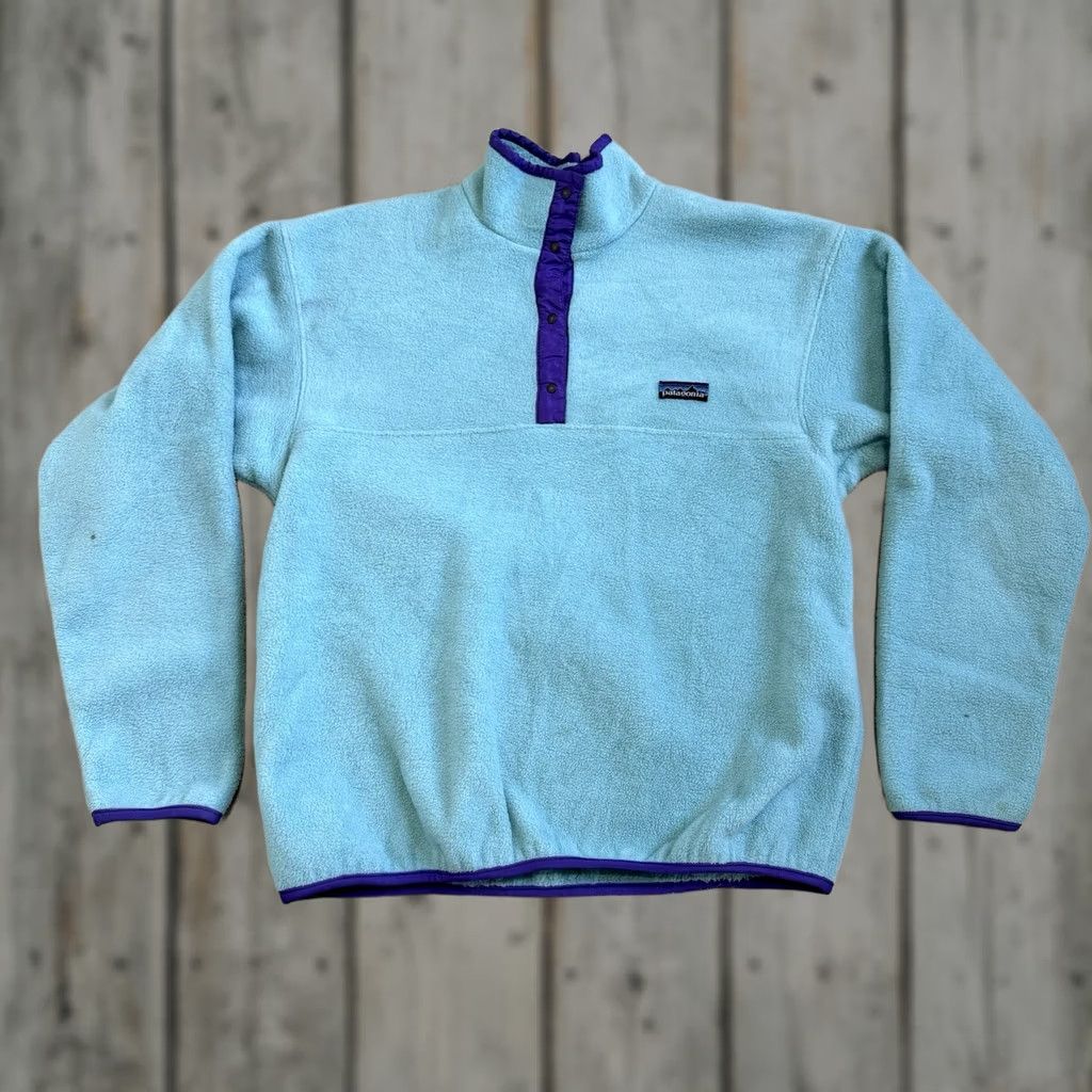Patagonia VINTAGE Patagonia Womens 11/12 Synchilla Teal Fleece Jacket Pullover 90s Size XL / US 12-14 / IT 48-50 - 1 Thumbnail
