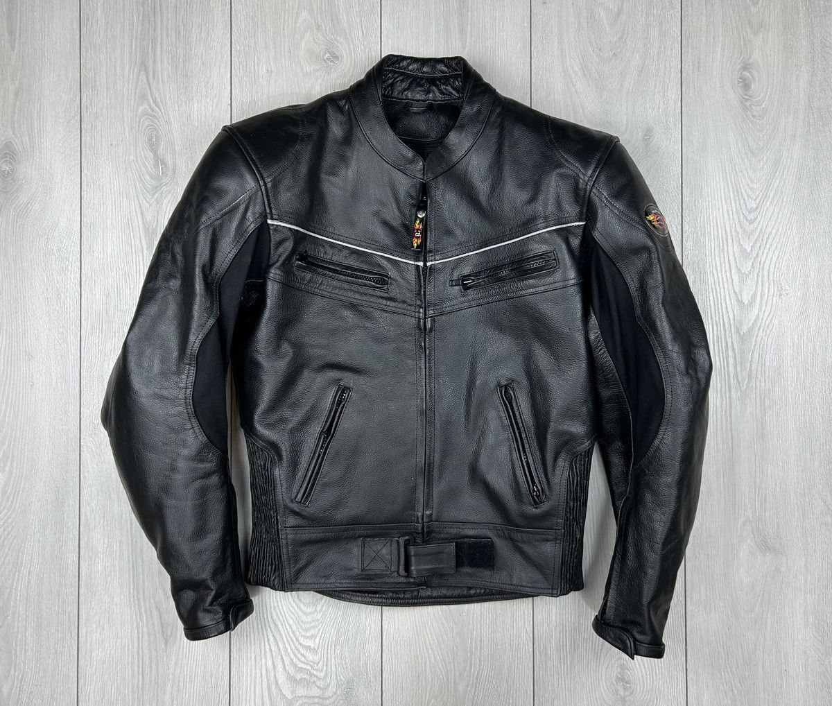 image of Bikers Gear Australia Leather Jacket Size M in Black, Men's