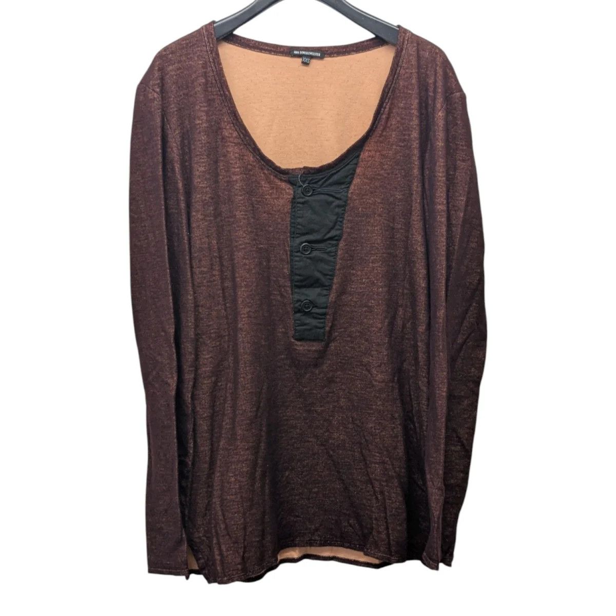 Ann Demeulemeester Long Sleeve Henley Tee Size XXS / US 00 / IT 34 - 1 Thumbnail