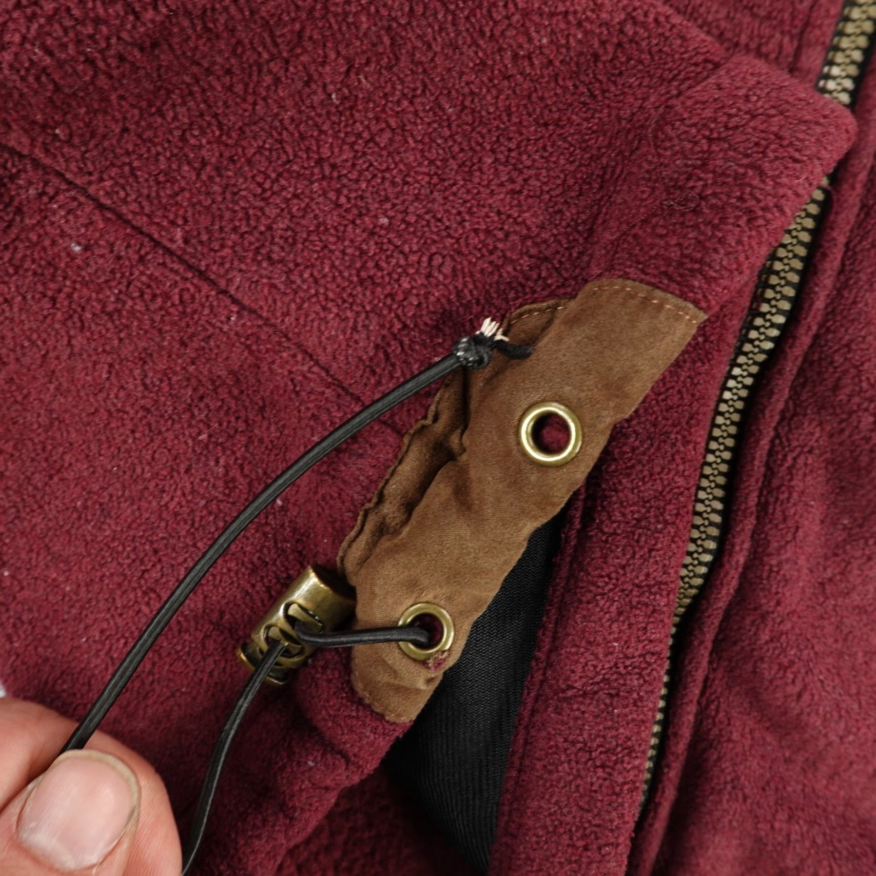 Orvis Orvis Jacket Mens XL Red Fleece Sherpa Collar Lined Leather Trim Overcoat Zip Pockets Brand: Orvis Size US XL / EU 56 / 4 - 5 Thumbnail