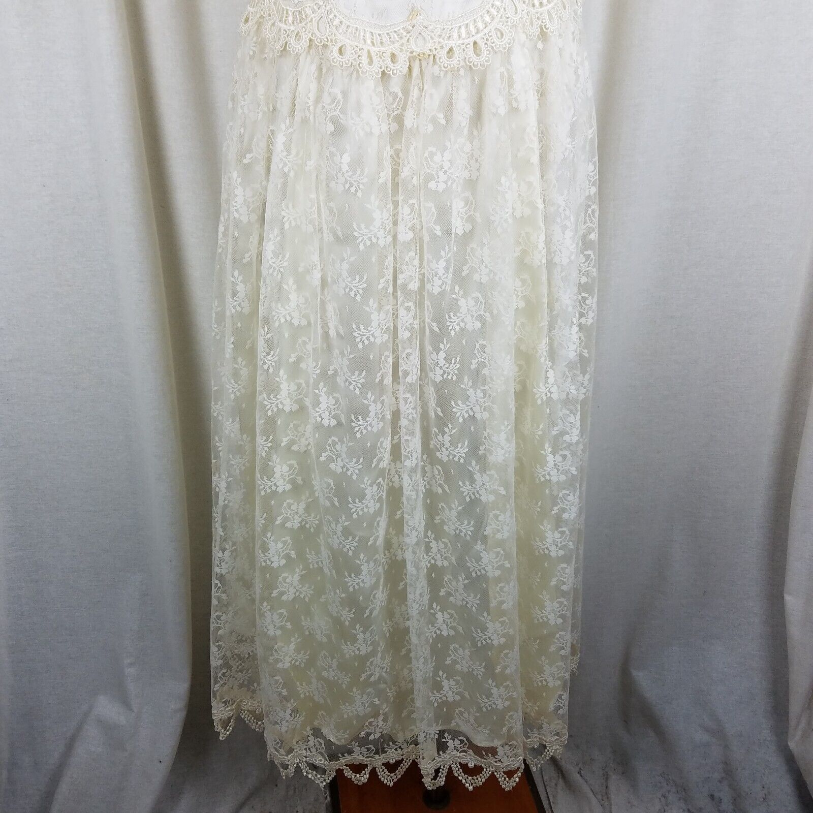 Jessica McClintock Vtg 80s JESSICA MCCLINTOCK BRIDAL Gunne Sax Dress Lace 12 Size XL / US 12-14 / IT 48-50 - 3 Thumbnail