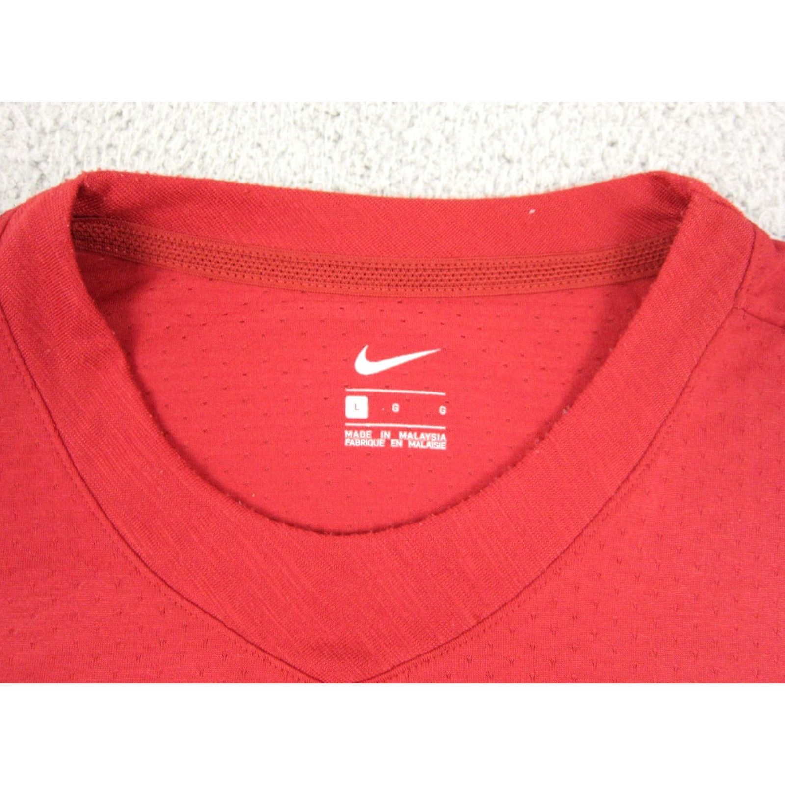 Nike VINTAGE Nike Dri-FIT Shirt Mens L Red 90s Nike Shirt Long Sleeve Gym Size US L / EU 52-54 / 3 - 3 Thumbnail