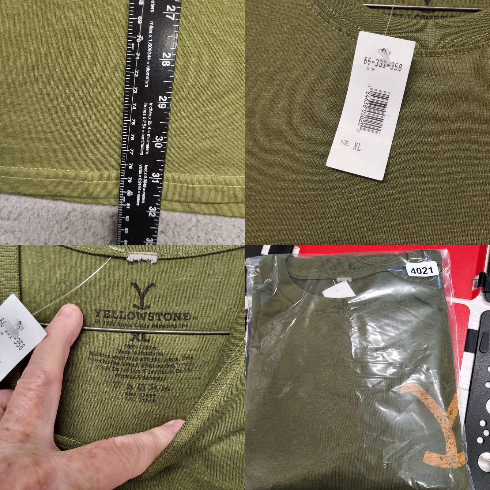 Vintage Yellowstone Tshirt Mens XL Green "Cowboys Don't Say Goodbye" Graphic Horse T-Shirt Regular Crew Neck Short Sleeve Size US XL / EU 56 / 4 - 8 Thumbnail