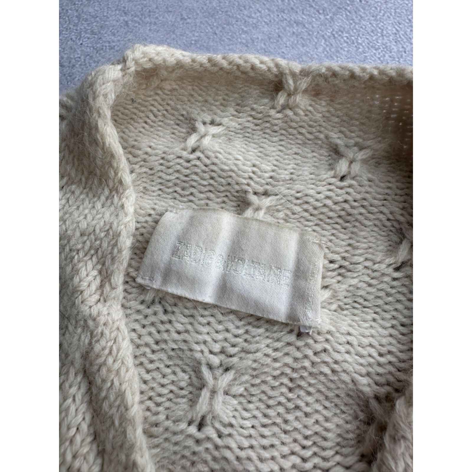 Zadig & Voltaire VTG Zadig&Voltaire Beige Knitted DapheeAln Wool Cardigan Swe Size M / US 6-8 / IT 42-44 - 6 Thumbnail