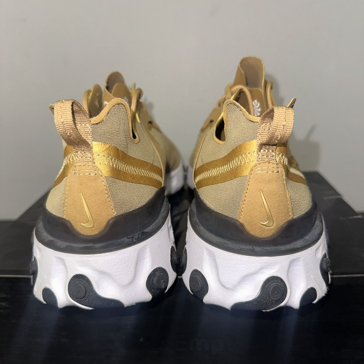 Nike Size 14 - Nike React Element 55 Metallic Gold Men's Running Size US 14 / EU 47 - 3 Thumbnail
