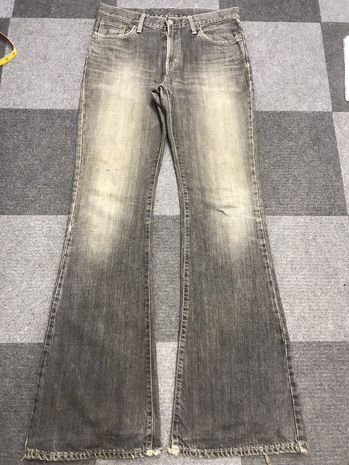 Edwin 💥THRASHED💥ARCHVL EDWIN 800SX BOTTOM DISTRESSED DENIM F244 Size US 31 - 1 Thumbnail