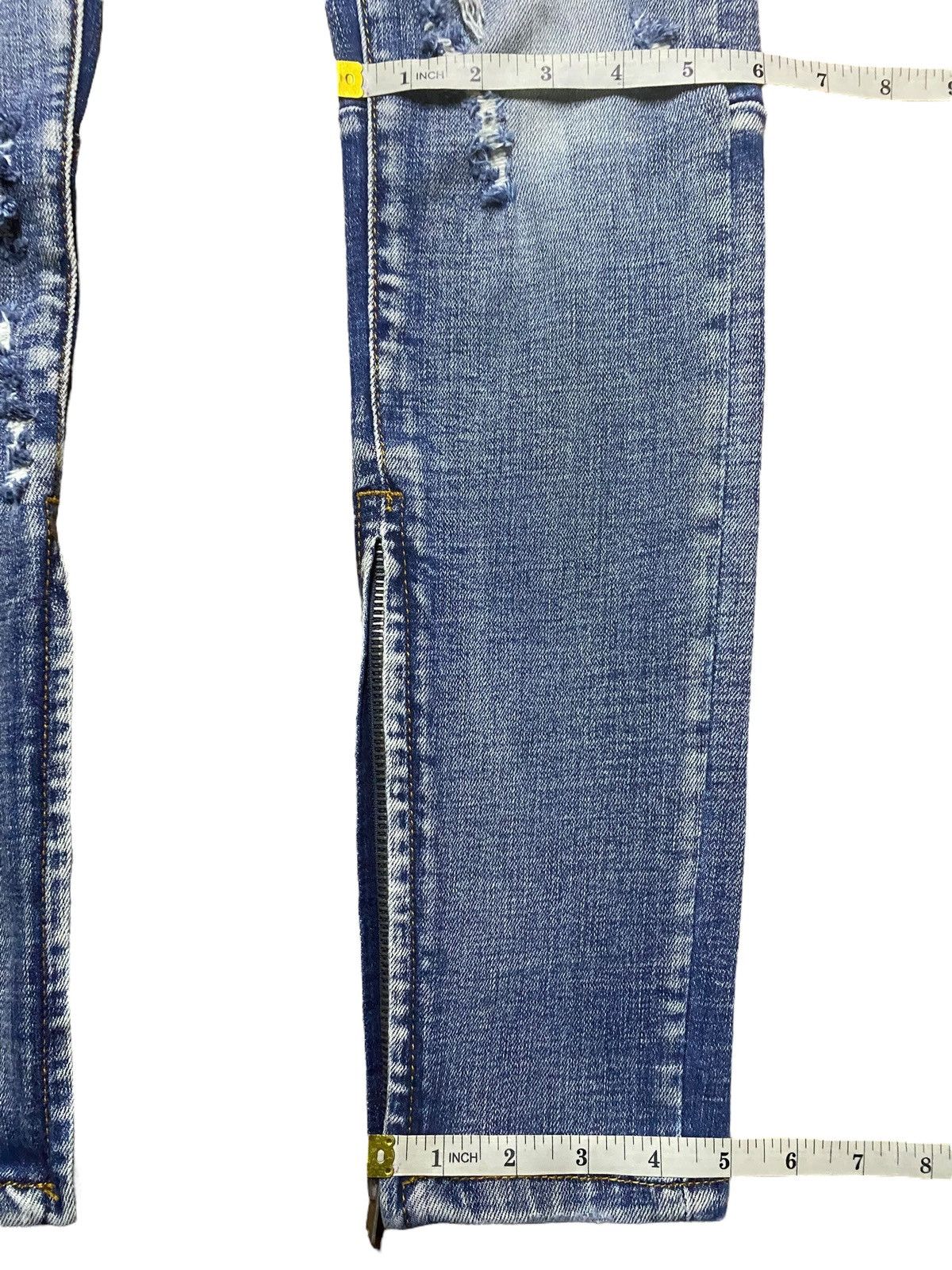 MNML Vintage Japanese Brand MNML Ripped Skinny Jeans Size US 30 / EU 46 - 16 Thumbnail