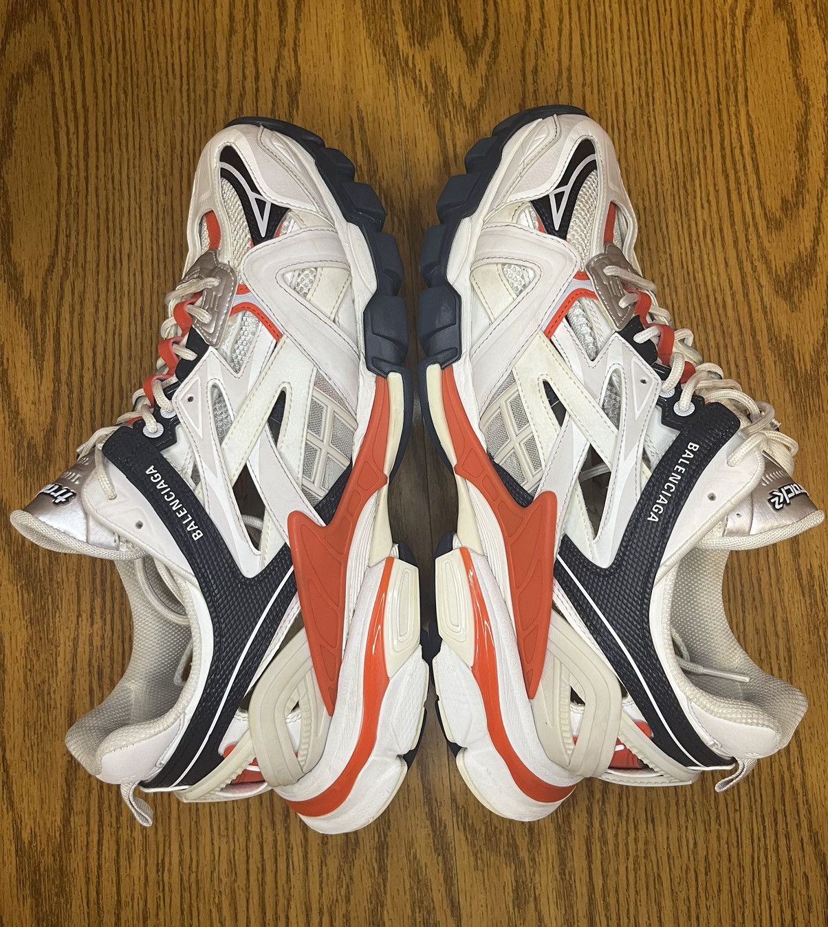 Balenciaga Balenciaga Track 2 Sneaker (White, Blue, Red) Size US 13 / EU 46 - 3 Thumbnail
