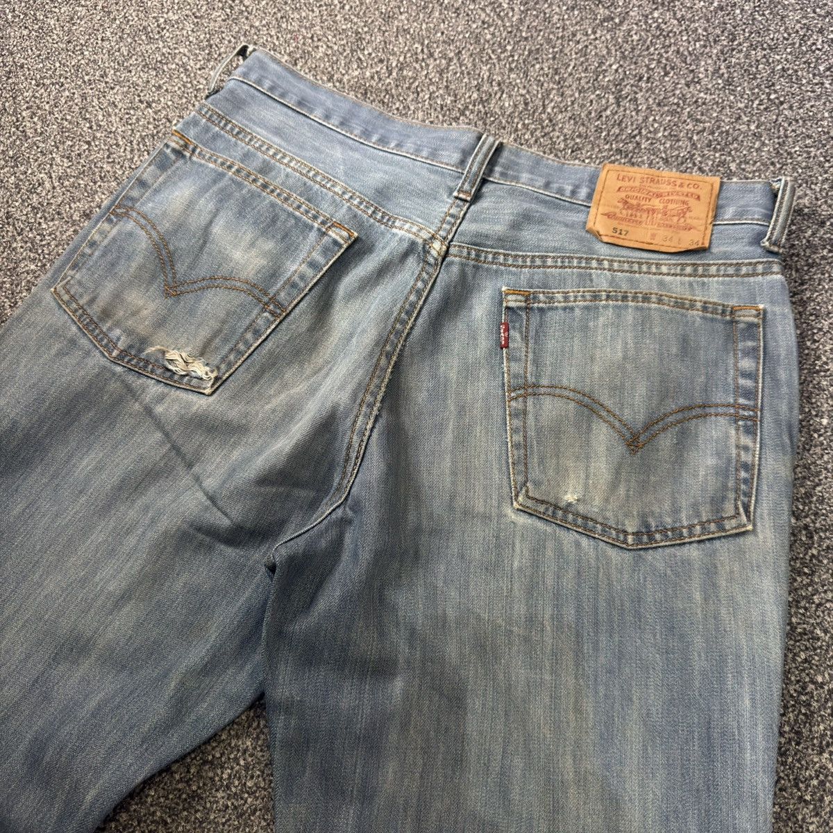 Engineered Garments × Levi's Vintage Flared y2k Levis 517 Distressed Denim Boot Cut W34 Size US 34 / EU 50 - 8 Thumbnail