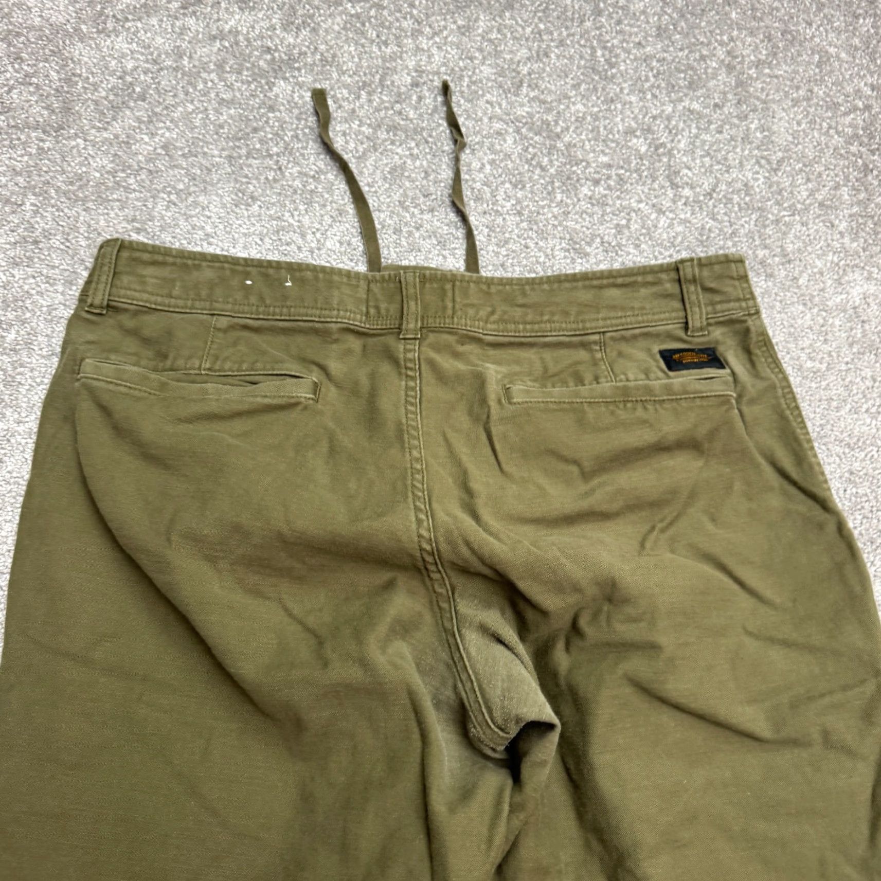 Vintage REI Co-Op Outdoor Jogger Pants Womens 36x30 Green Cotton Drawstring Casual Hike Size 25" / US 0 / IT 36 - 4 Thumbnail