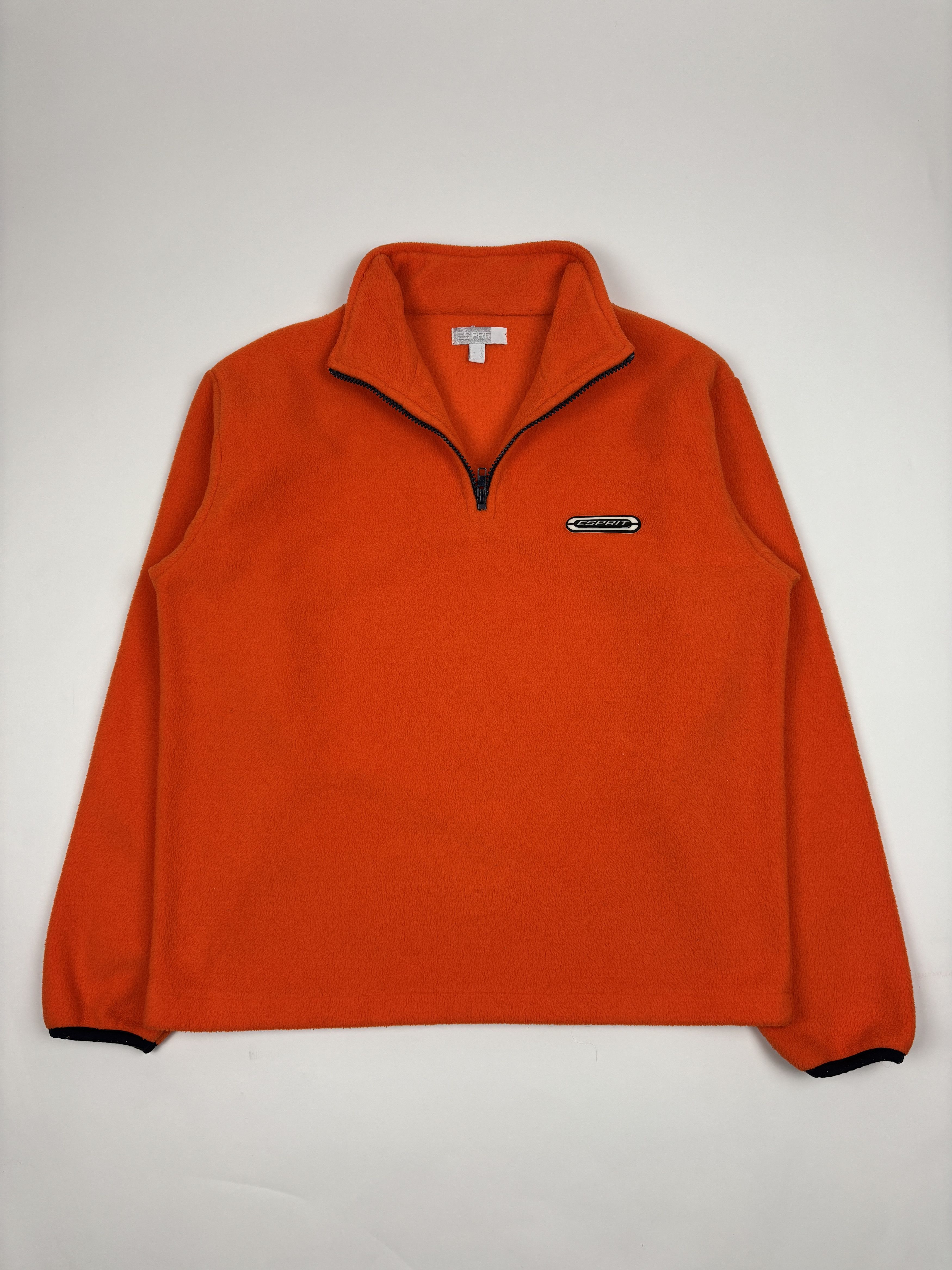 ESPIRIT Vintage Espirit Orange Fleece Quarter Zip Size US XS / EU 42 / 0 - 1 Thumbnail