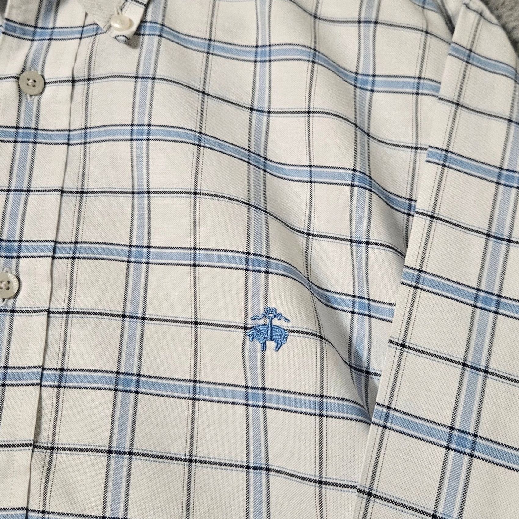 Brooks Brothers Brooks Brothers Button Down Shirt XL Mens Blue Plaid Regent Fit Long Sleeve Size US XL / EU 56 / 4 - 4 Thumbnail