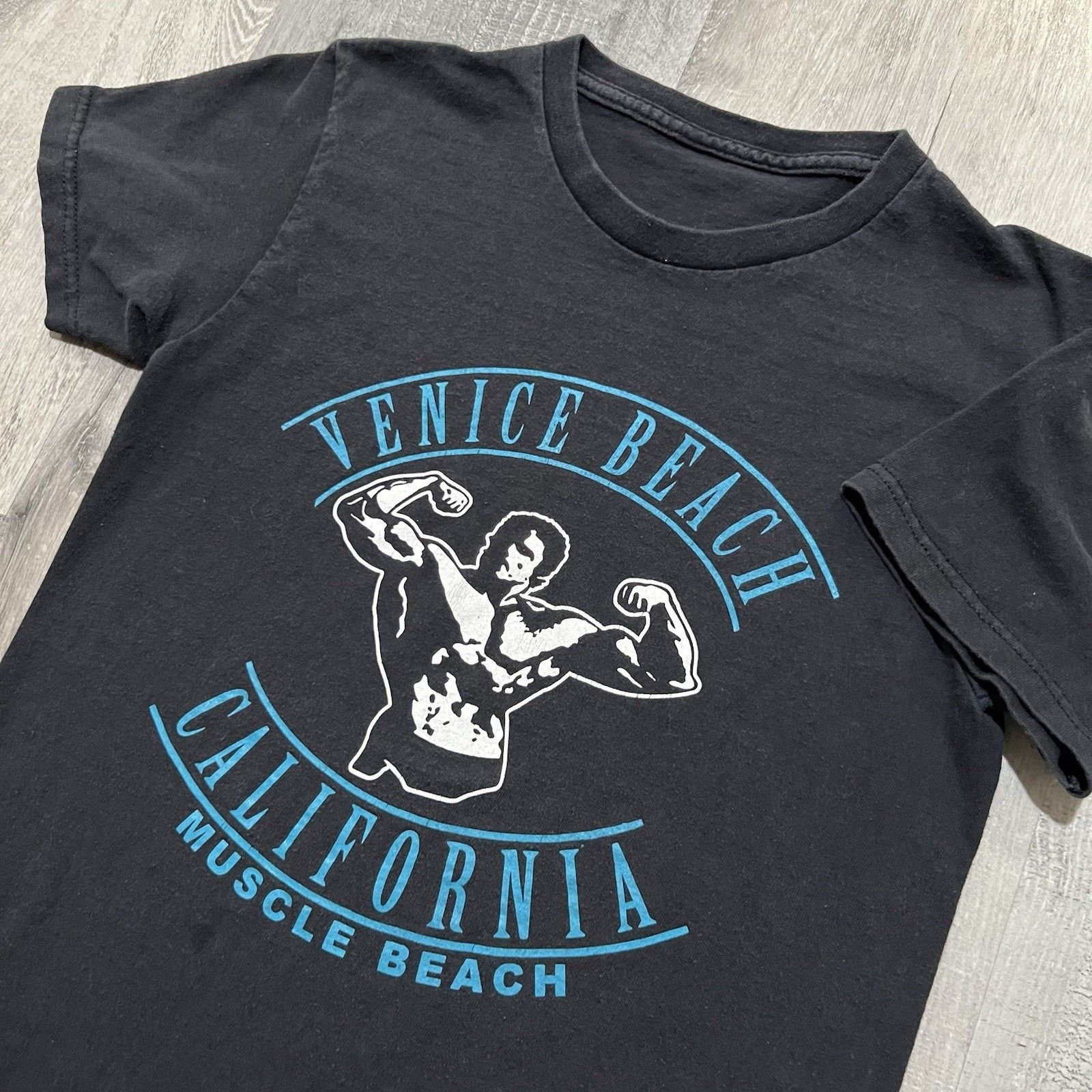 Vintage Venice Beach California Black Y2K Muscle Work Out Fitness S Size US S / EU 44-46 / 1 - 3 Thumbnail