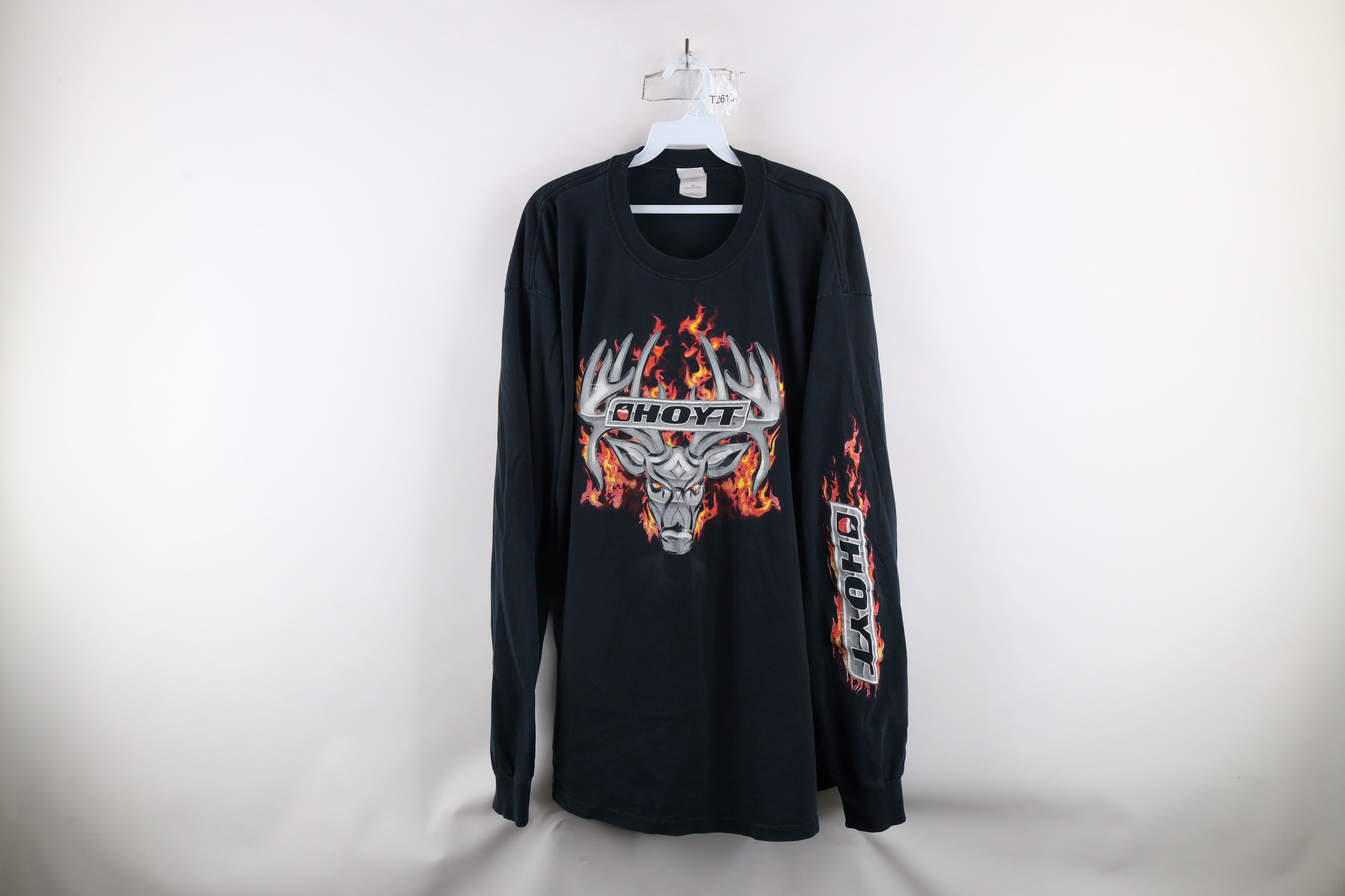 Vintage Team Hoyt Hunting Fire Flames Long Sleeve T-Shirt