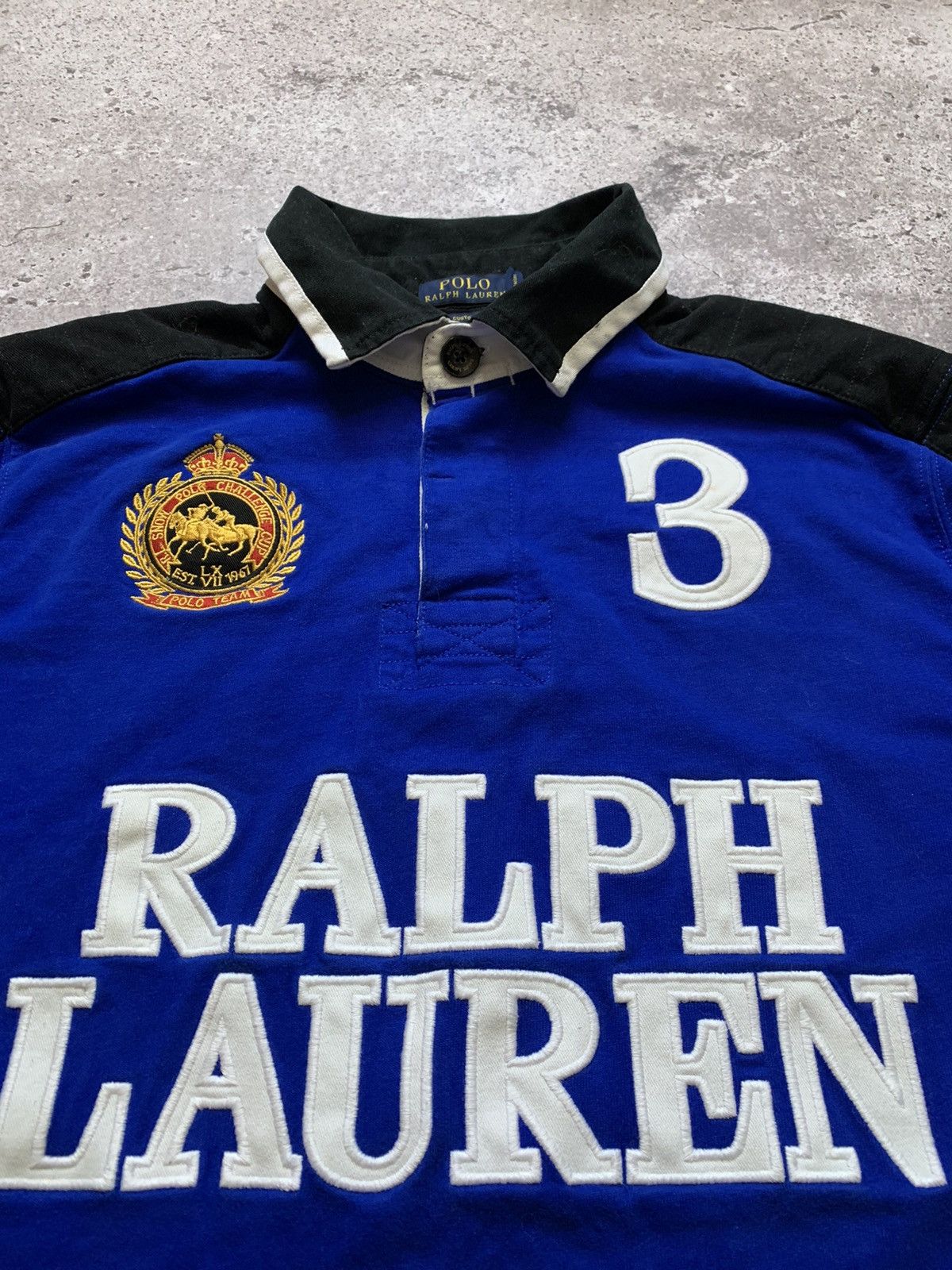 Polo Ralph Lauren × RRL Ralph Lauren × Vintage VINTAGE RALPH LAUREN #3 BIG LOGO L/S RUGBY POLO T-SHIRT Size US L / EU 52-54 / 3 - 2 Thumbnail