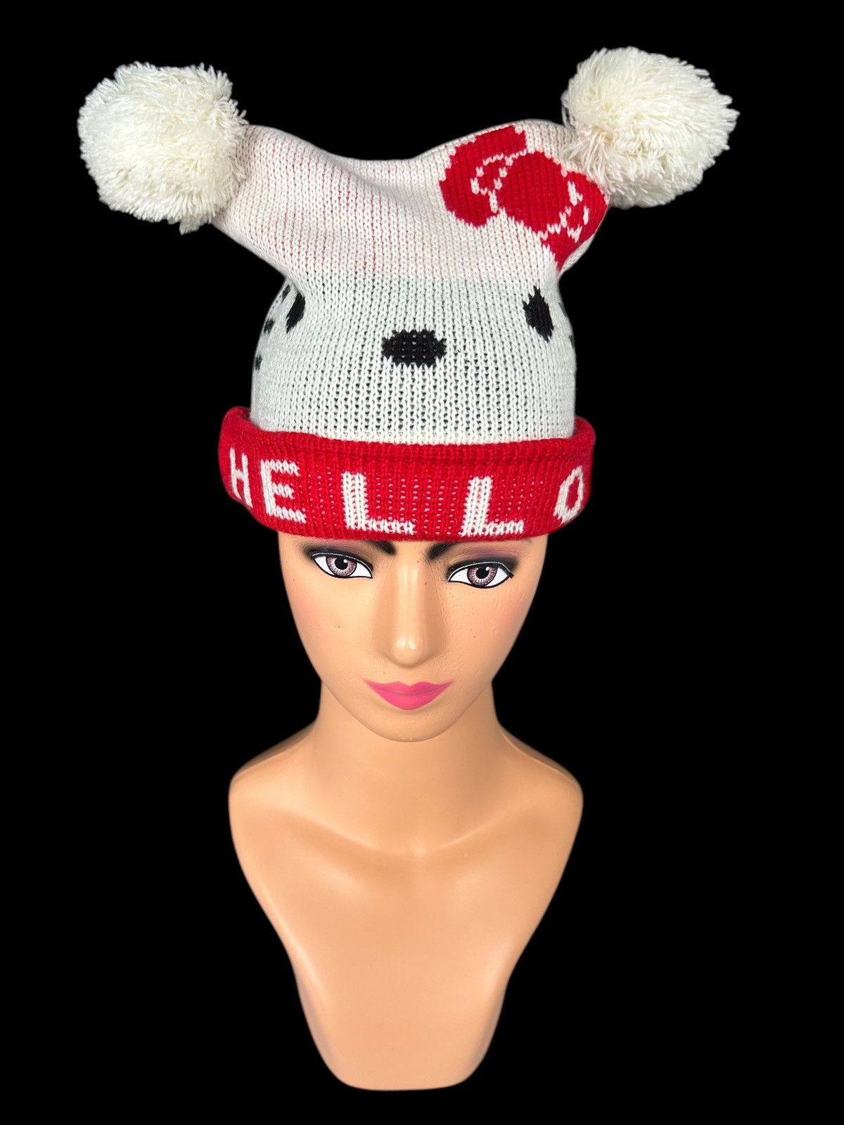 Japanese Brand × Kapital × Vintage Hello Kitty Horn Devil Beanie Hats Size ONE SIZE - 2 Thumbnail