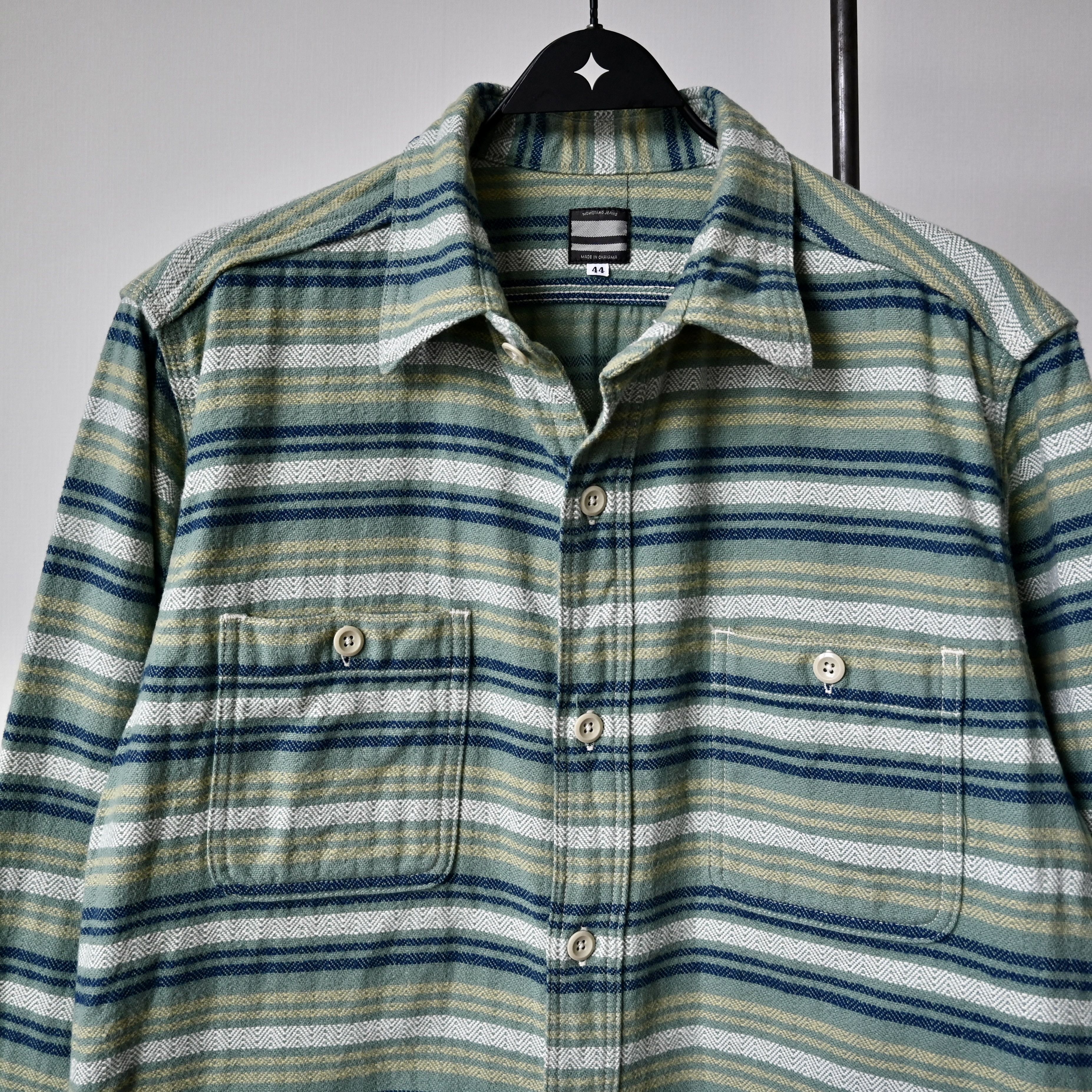 Momotaro Jeans MOMOTARO JEANS heavyweight flannel shirt, 44, made in Japan Size US L / EU 52-54 / 3 - 7 Thumbnail