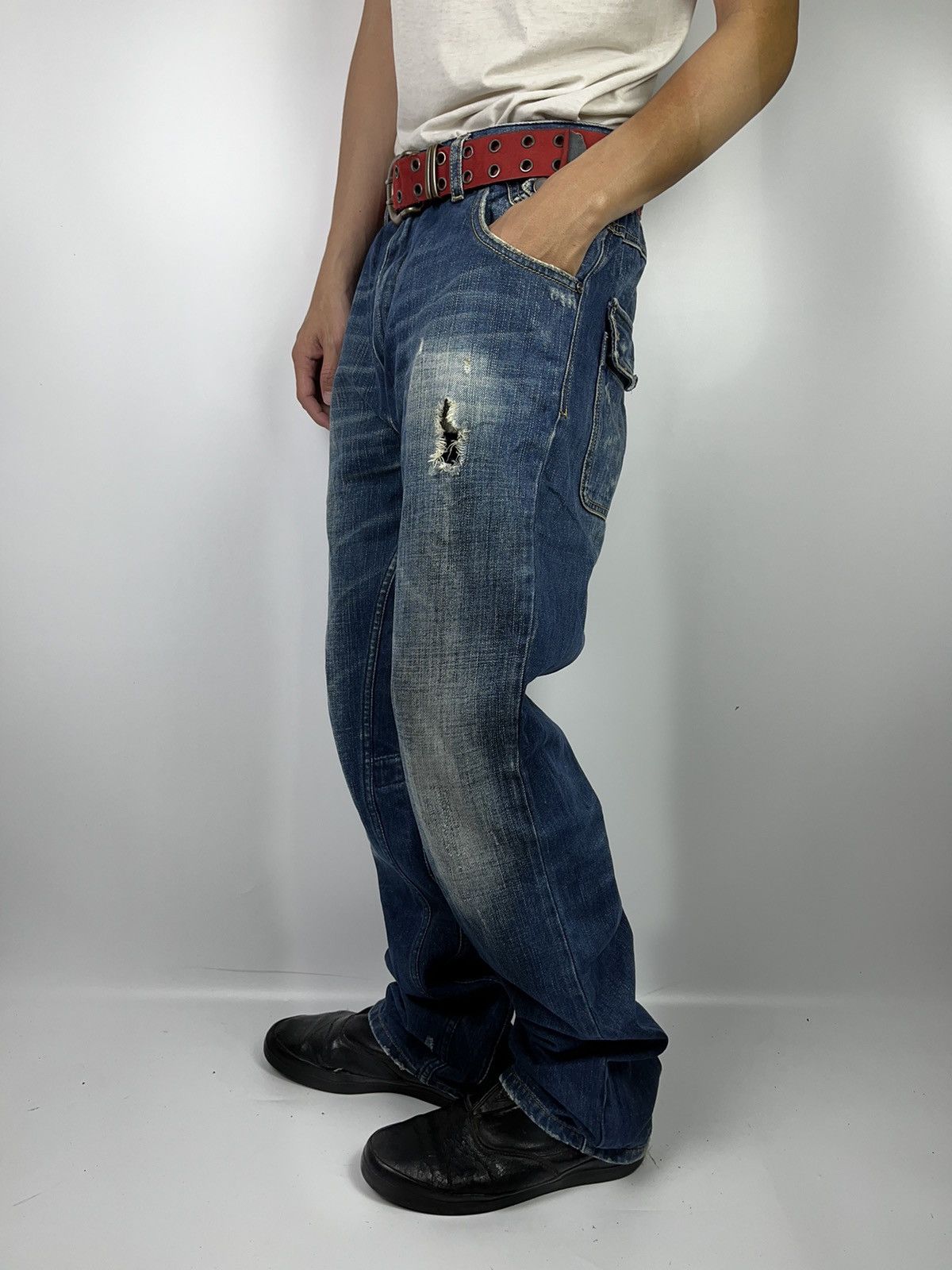 Diesel × Japanese Brand diesel extreme wellness distressed jeans pant wash Size US 30 / EU 46 - 16 Thumbnail