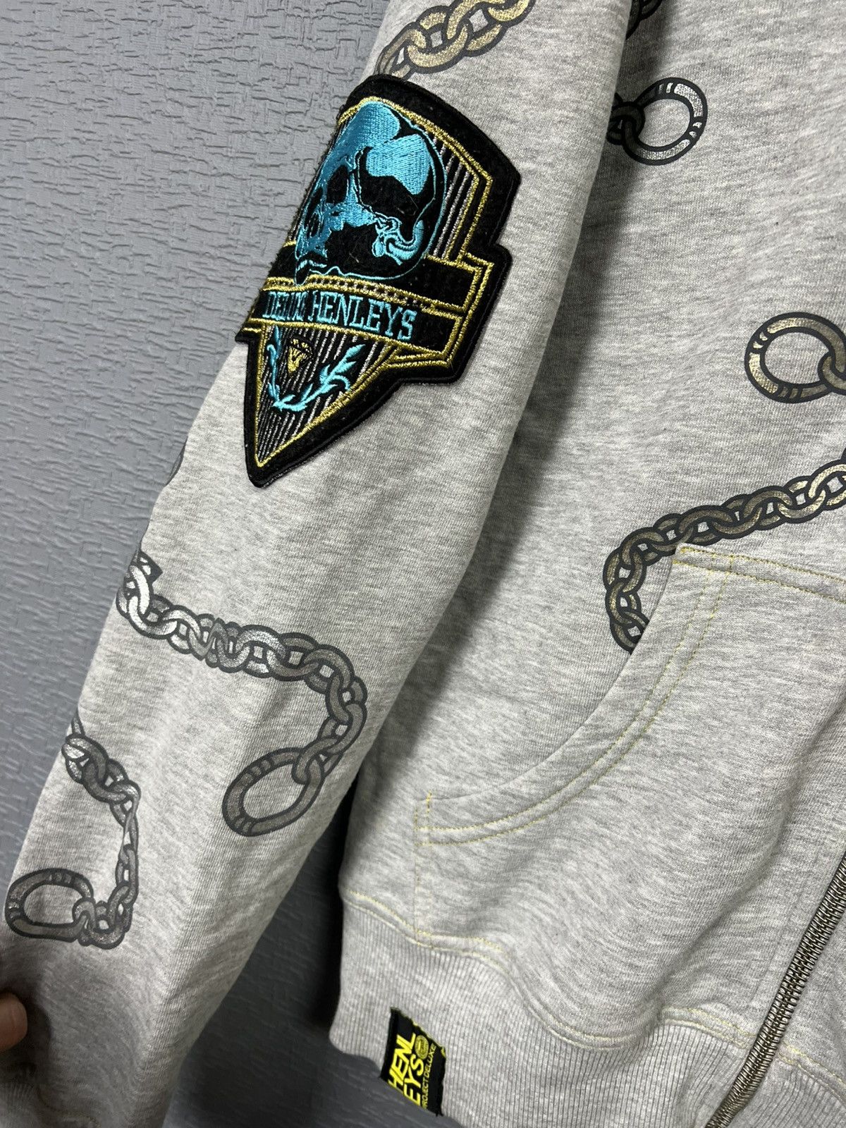 Other Affliction × Vintage Henleys Project Deluxe Big Skull Hoodie Size US L / EU 52-54 / 3 - 3 Thumbnail
