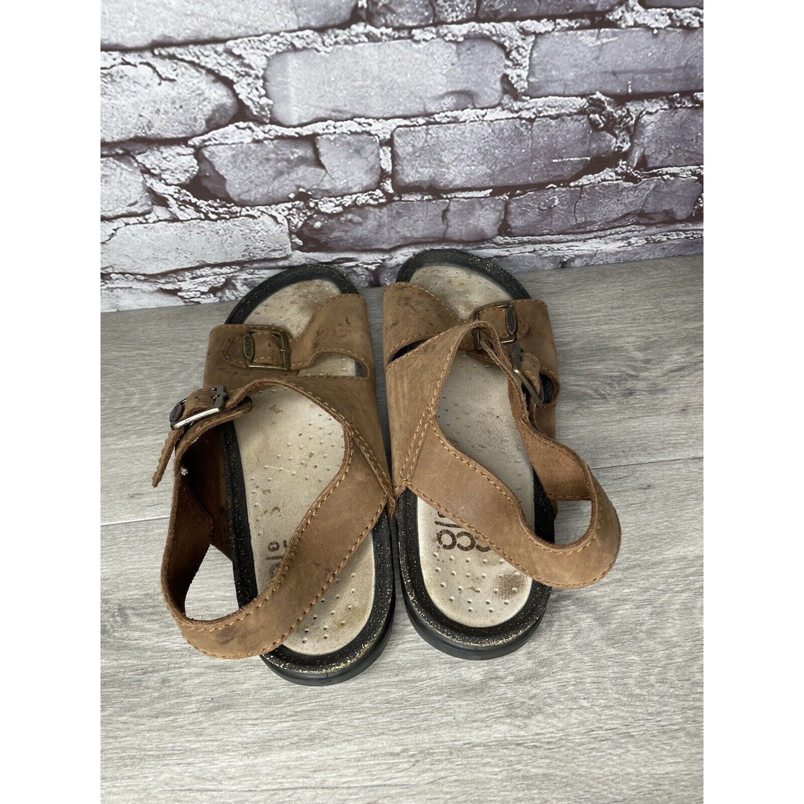 Ecco Ecco Cosmo Brown Leather Casual Comfort Cork Strap Sandals M Size US 13 / EU 46 - 5 Thumbnail