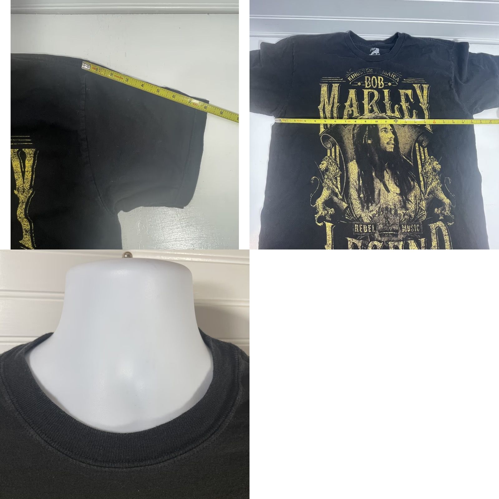 Vintage VINTAGE Bob Marley Shirt Men L Black Zion Rootswear Crew Neck Graphic T-Shirt Mens Music 2017 Mexico Size US L / EU 52-54 / 3 - 10 Thumbnail