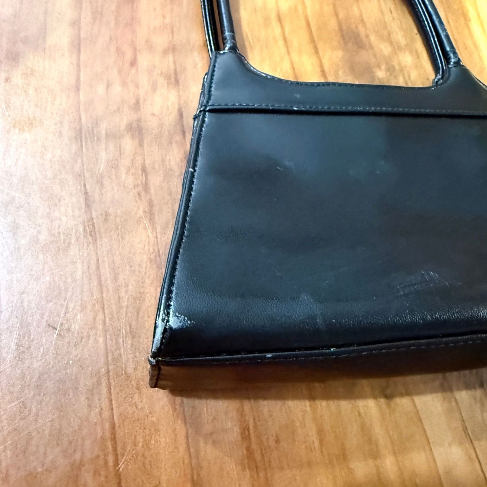 Esprit VINTAGE Esprit Shoulder Bag Crescent Black Solid Small Womens 1990s 2000s Purse Purse Bag Size ONE SIZE - 6 Thumbnail