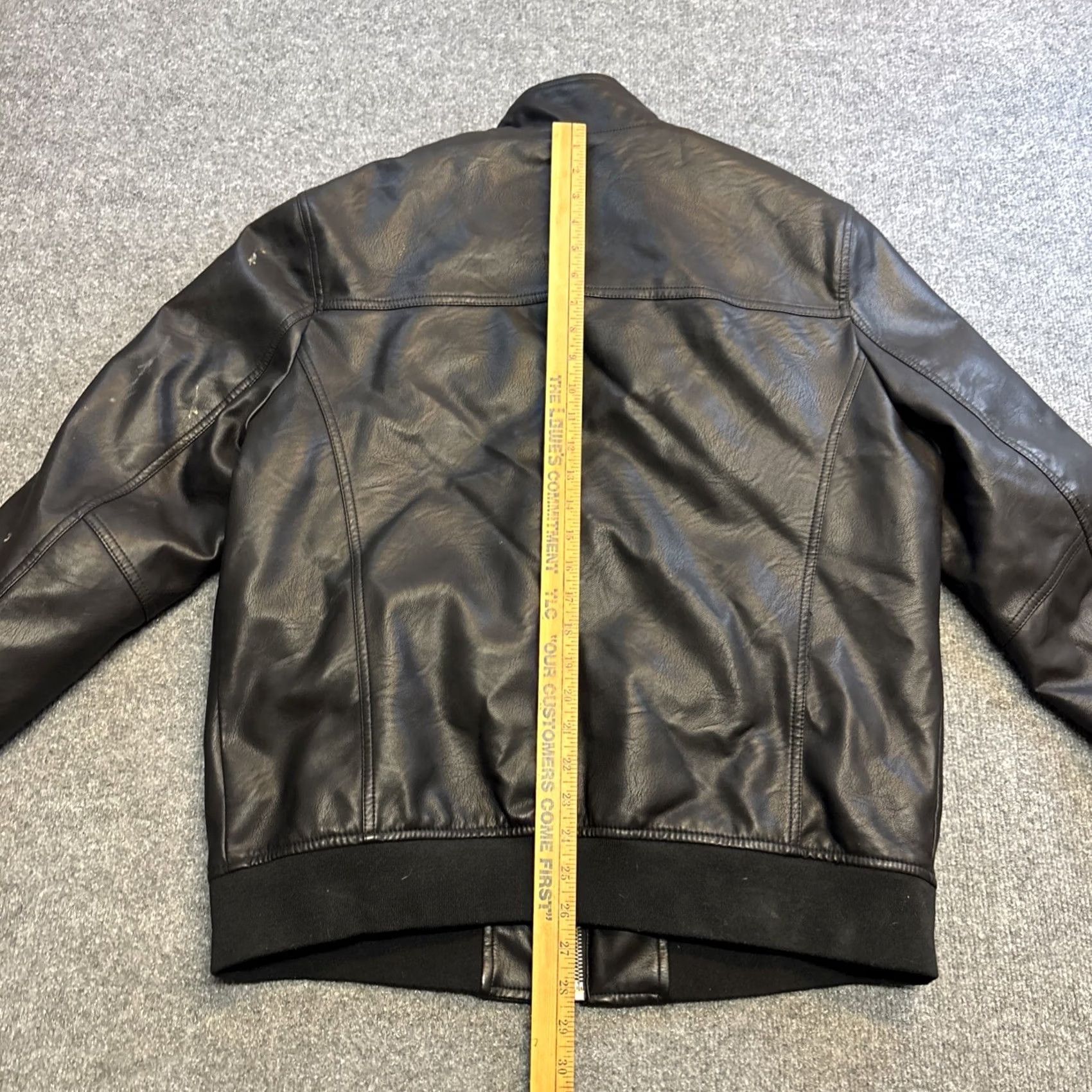 Cole Haan Cole Haan Vegan Leather Full Zip Jacket Men L Black Bomber Jacket Size US L / EU 52-54 / 3 - 8 Thumbnail