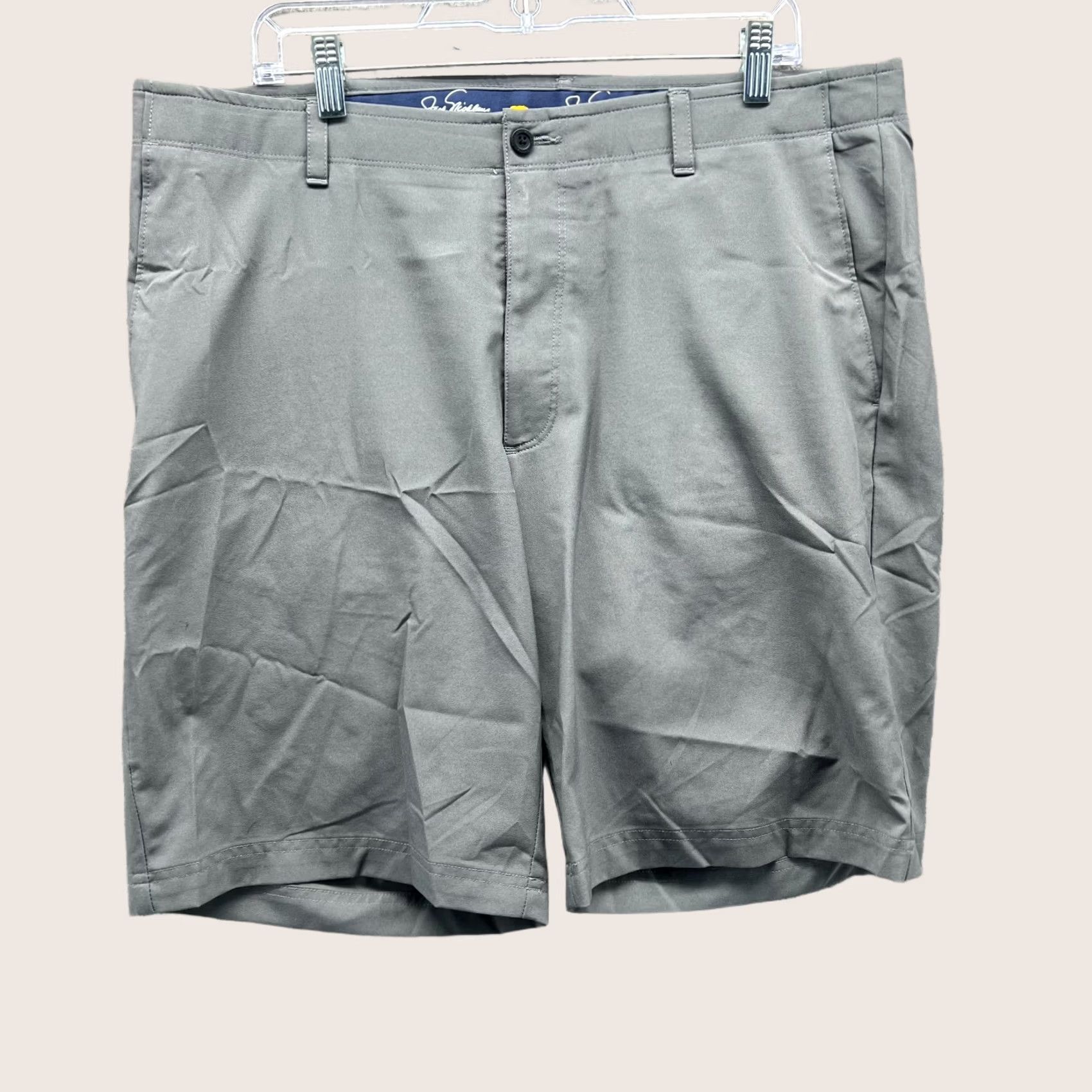 Vintage Jack Nicklaus Shorts Mens 38 Gray Chino Flat Front Cotton Golf Golfer Knit Casual Shorts Slim Fit Mens Size US 38 / EU 54 - 1 Thumbnail