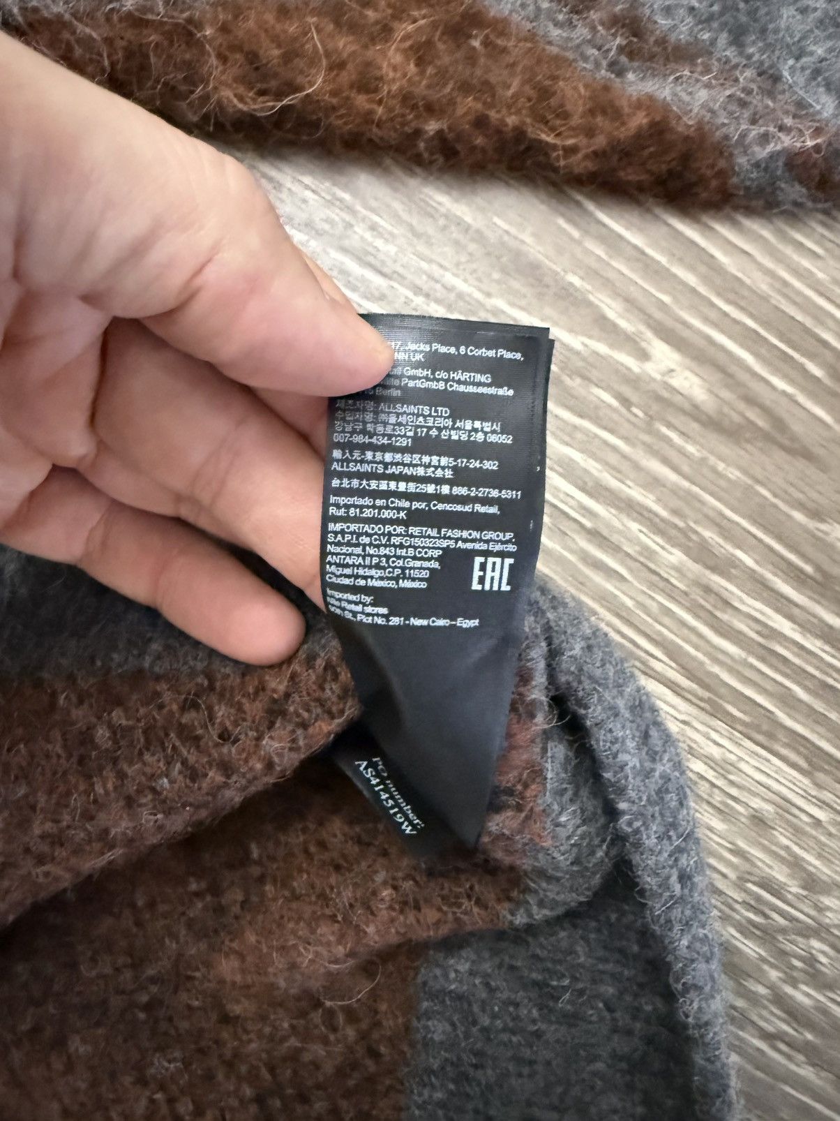 Allsaints AllSaints Black Mord Crew Jumper Size US L / EU 52-54 / 3 - 8 Thumbnail