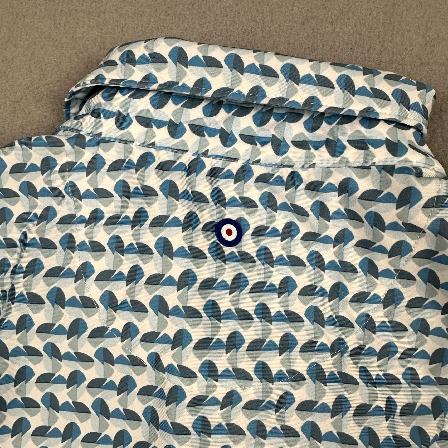 Ben Sherman Ben Sherman Polo Shirt Men M Blue Geometric Logo Embroidered Golf Sport Shirt Size US M / EU 48-50 / 2 - 5 Thumbnail