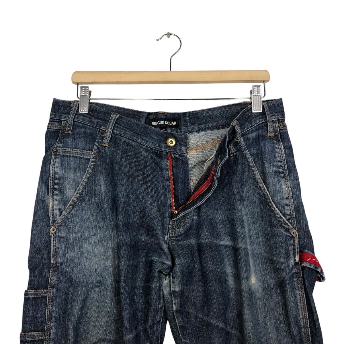 Japanese Brand 📌Rich Blue Vintage Denim Biker Pants Resque Squad Size 34" / US 12 / IT 48 - 17 Thumbnail