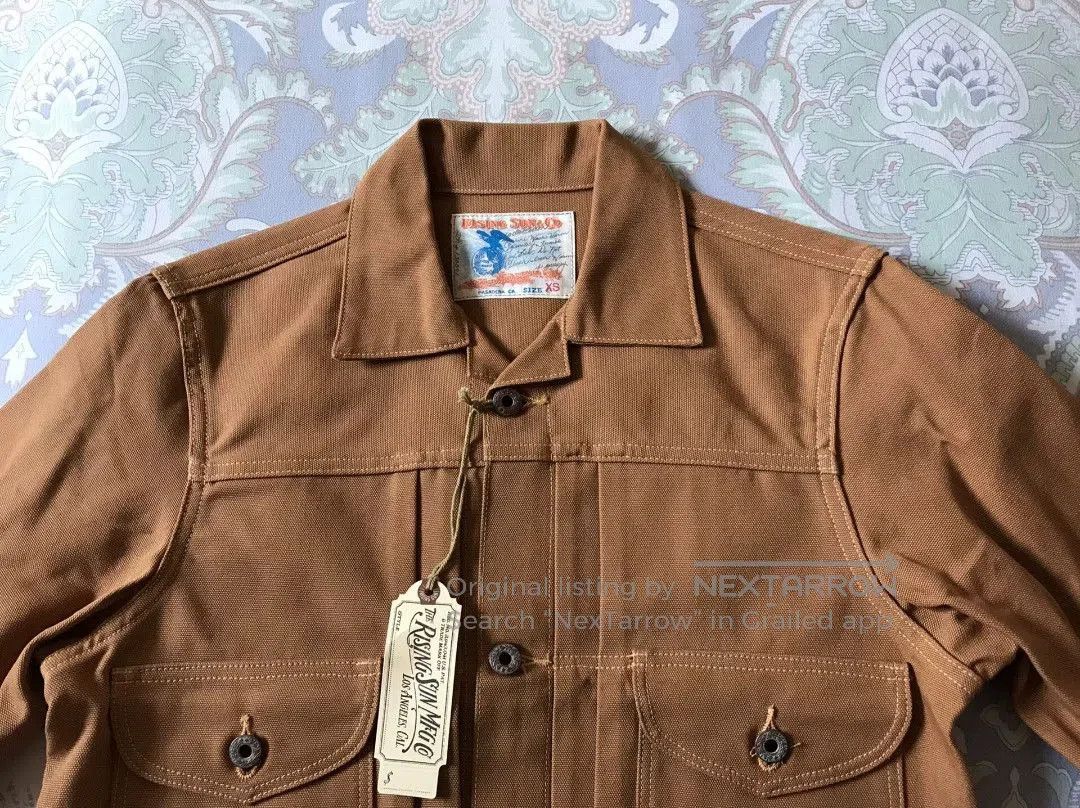 Rising Sun & Co. Rising Sun Canvas Work Jacket Brown XS. Size US XS / EU 42 / 0 - 5 Thumbnail