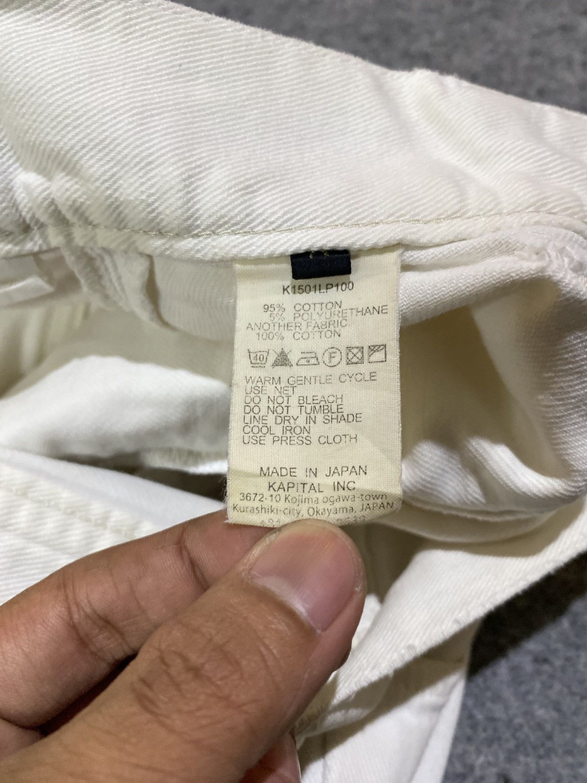 Kapital Kapital Japan White Buckleback Denim Size US 27 - 9 Thumbnail
