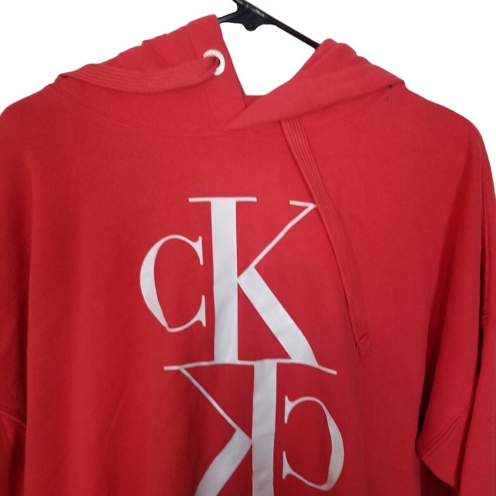Calvin Klein Calvin Klein Womens Cropped Hoodie Sweatshirt Sz M Coral Size M / US 6-8 / IT 42-44 - 2 Thumbnail