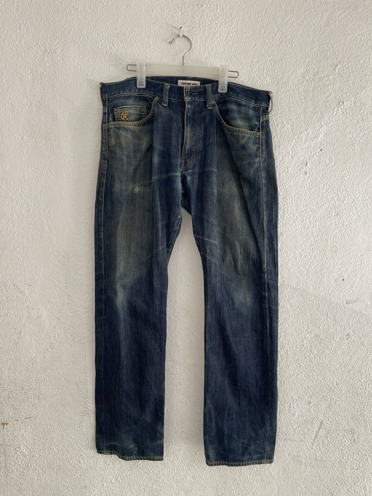 Bape Bape Spellout Selvedge Jeans Size 36 A Bathing Ape Classics Size US 36 / EU 52 - 2 Thumbnail