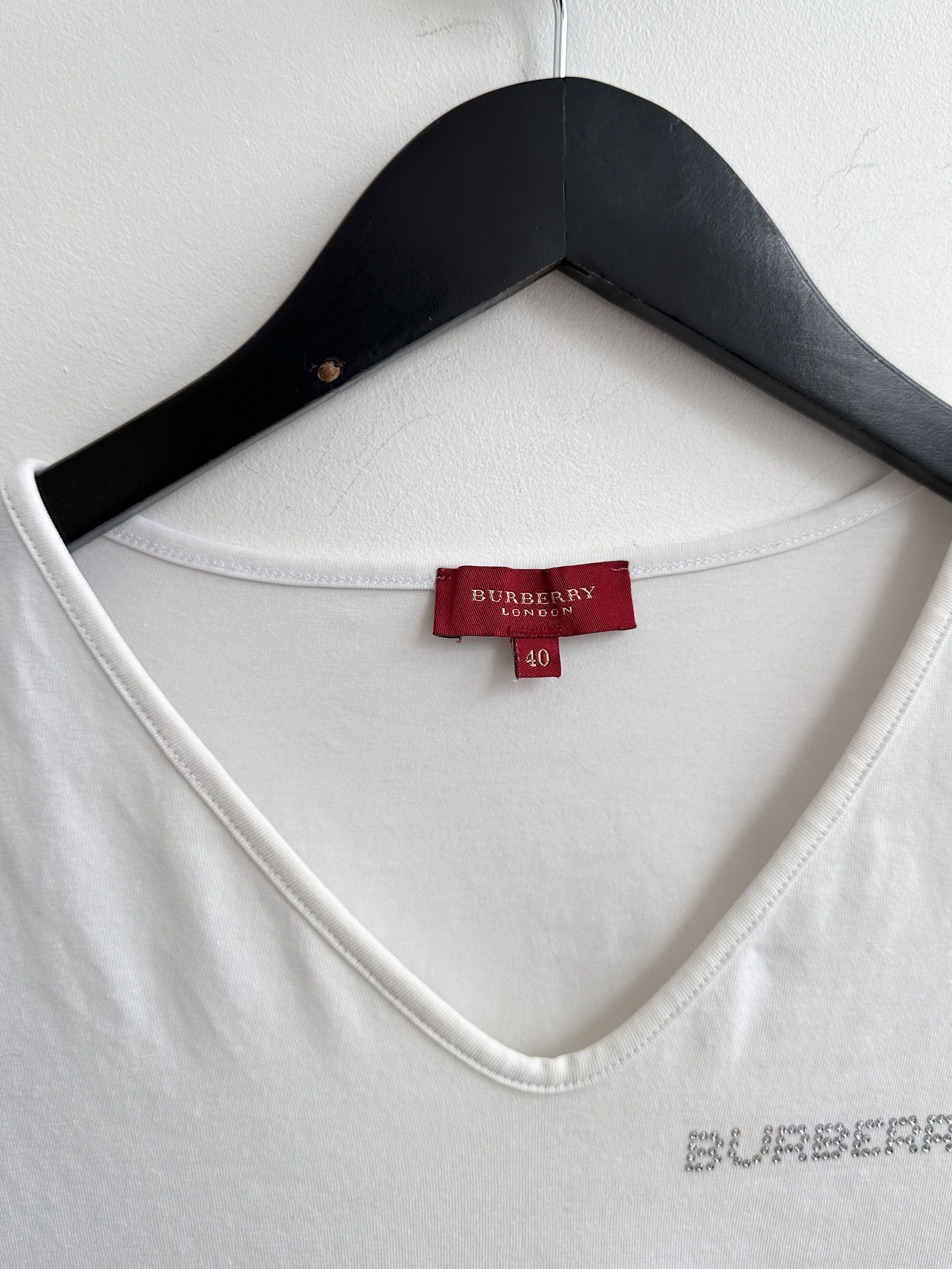 Burberry Burberry White Tee Shirt Size S / US 4 / IT 40 - 4 Thumbnail