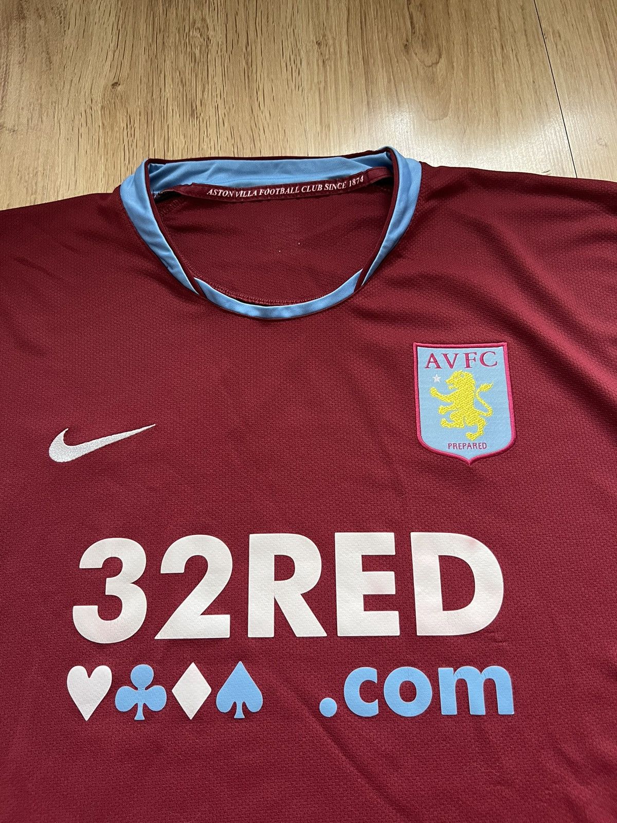 Nike Nike Aston Villa 2007-2008 Long Sleeve Home Soccer Jersey Size US XL / EU 56 / 4 - 2 Thumbnail