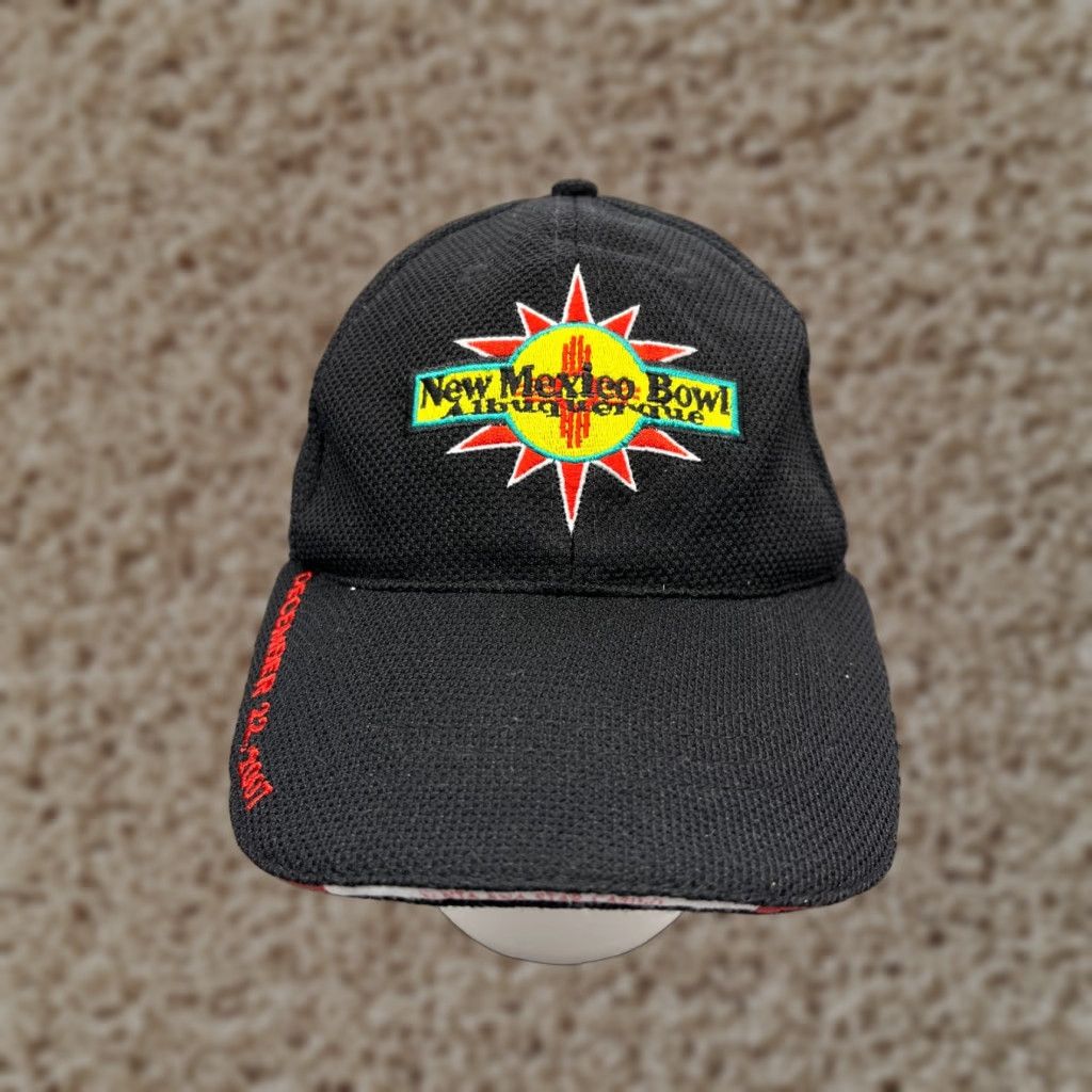 Vintage New Mexico Albuquerque Hat Cap Strap Back Adult One Size Black Polyester Size ONE SIZE - 1 Thumbnail