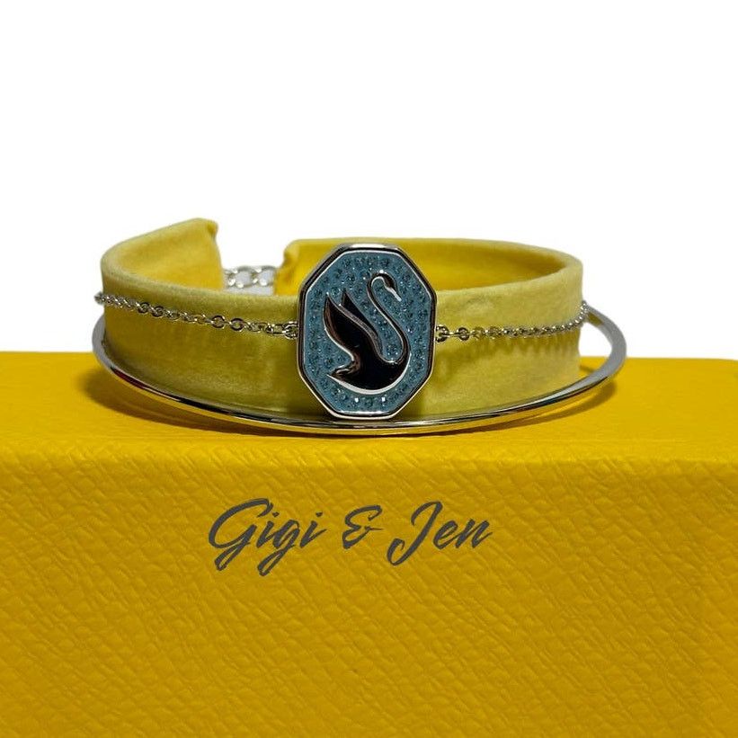 Swarovski Swarovski Signum bangle Swan, Blue Double Bracelet Size ONE SIZE - 1 Thumbnail