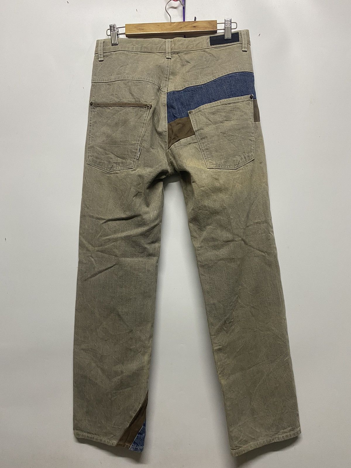 Japanese Brand Monitor Graphic Design Wear Denim Patches Jeans Pants Size US 30 / EU 46 - 2 Thumbnail