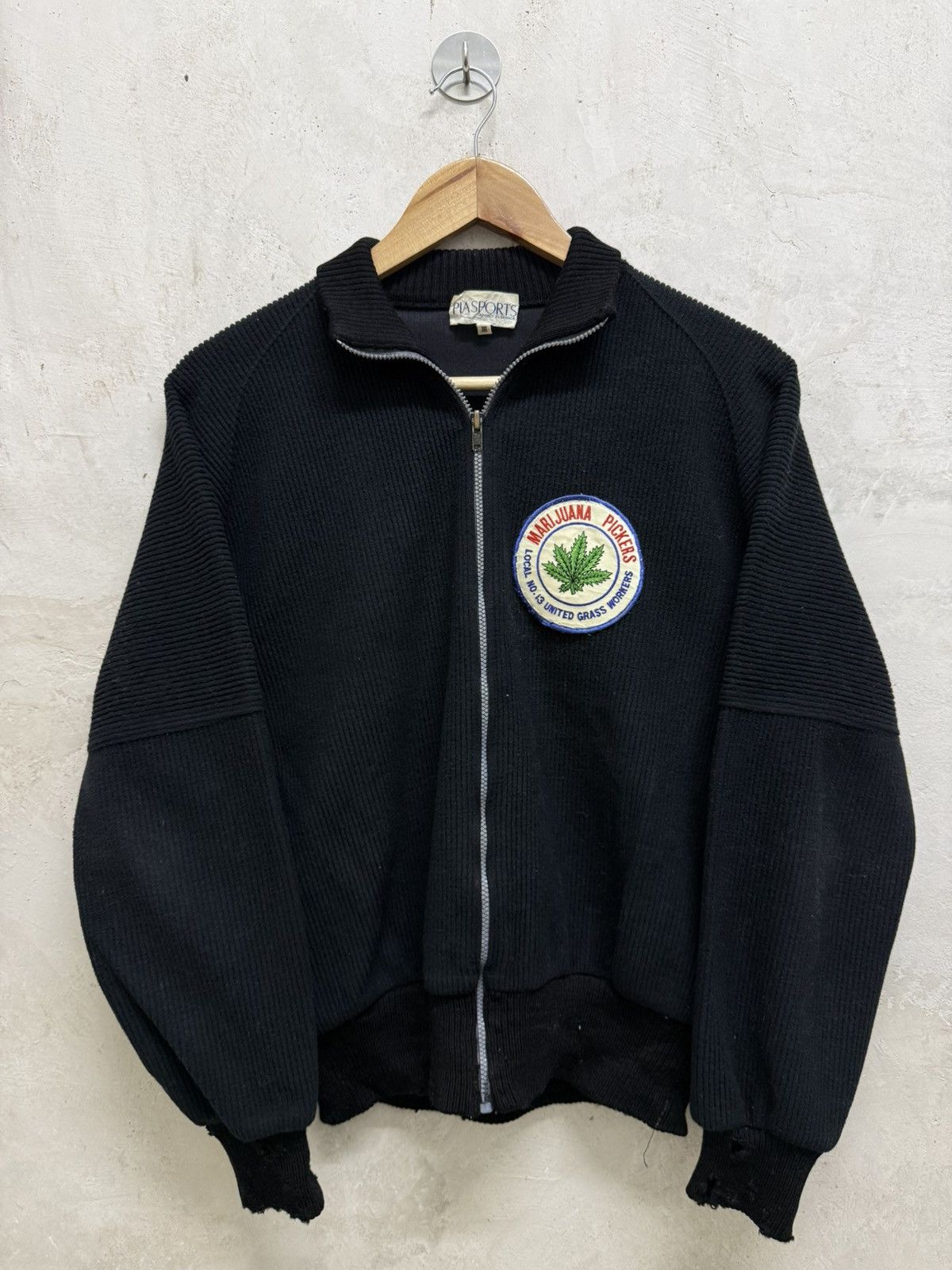 Vintage Vintage Marijuana Picker Weed Zipper Distressed Knitwear Size US M / EU 48-50 / 2 - 1 Thumbnail