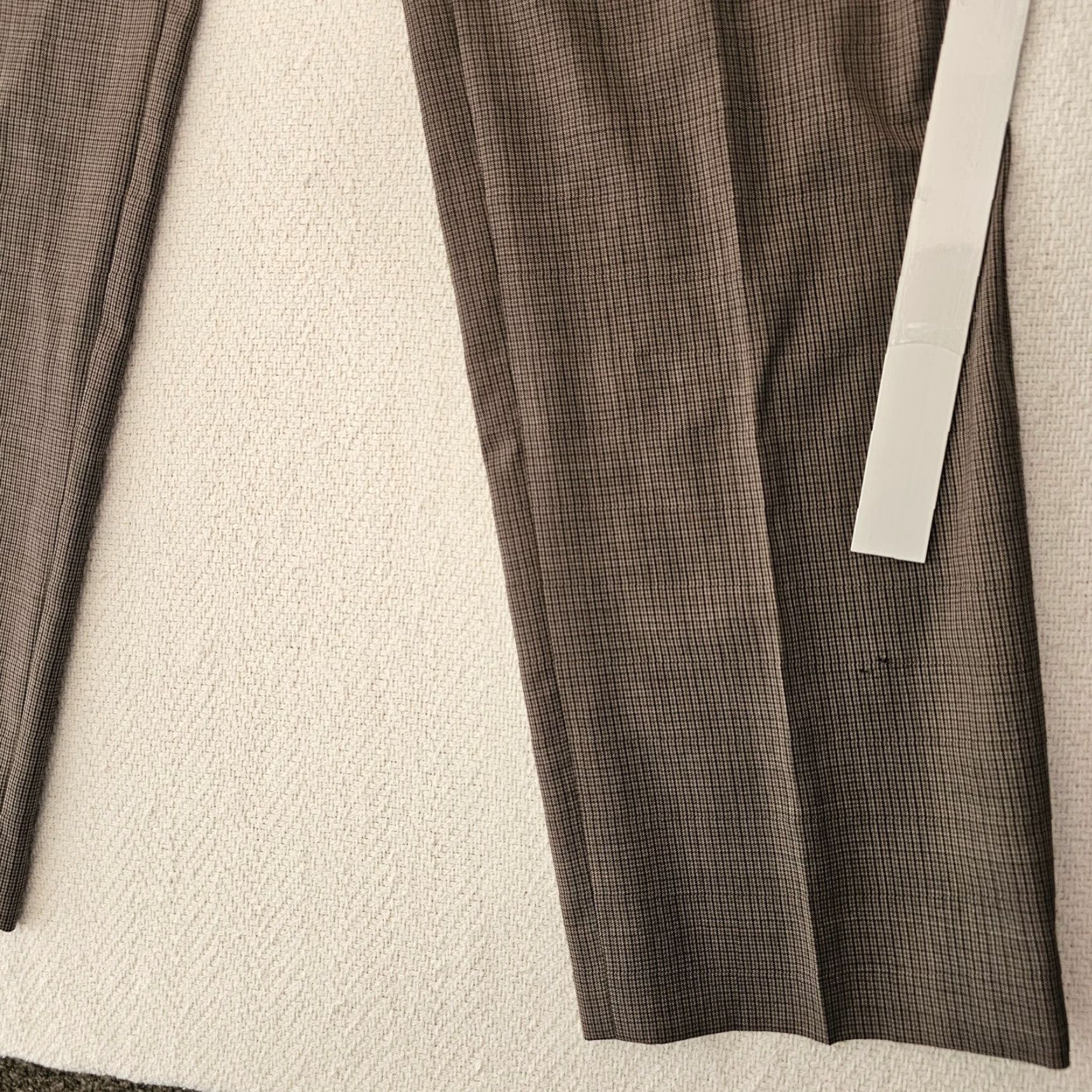 Banana Republic VINTAGE Banana Republic Men's Dress Pants Wool Slim Fit Geometric Gingham 33/30 Black Brown Autumn Winter Size US 33 - 5 Thumbnail