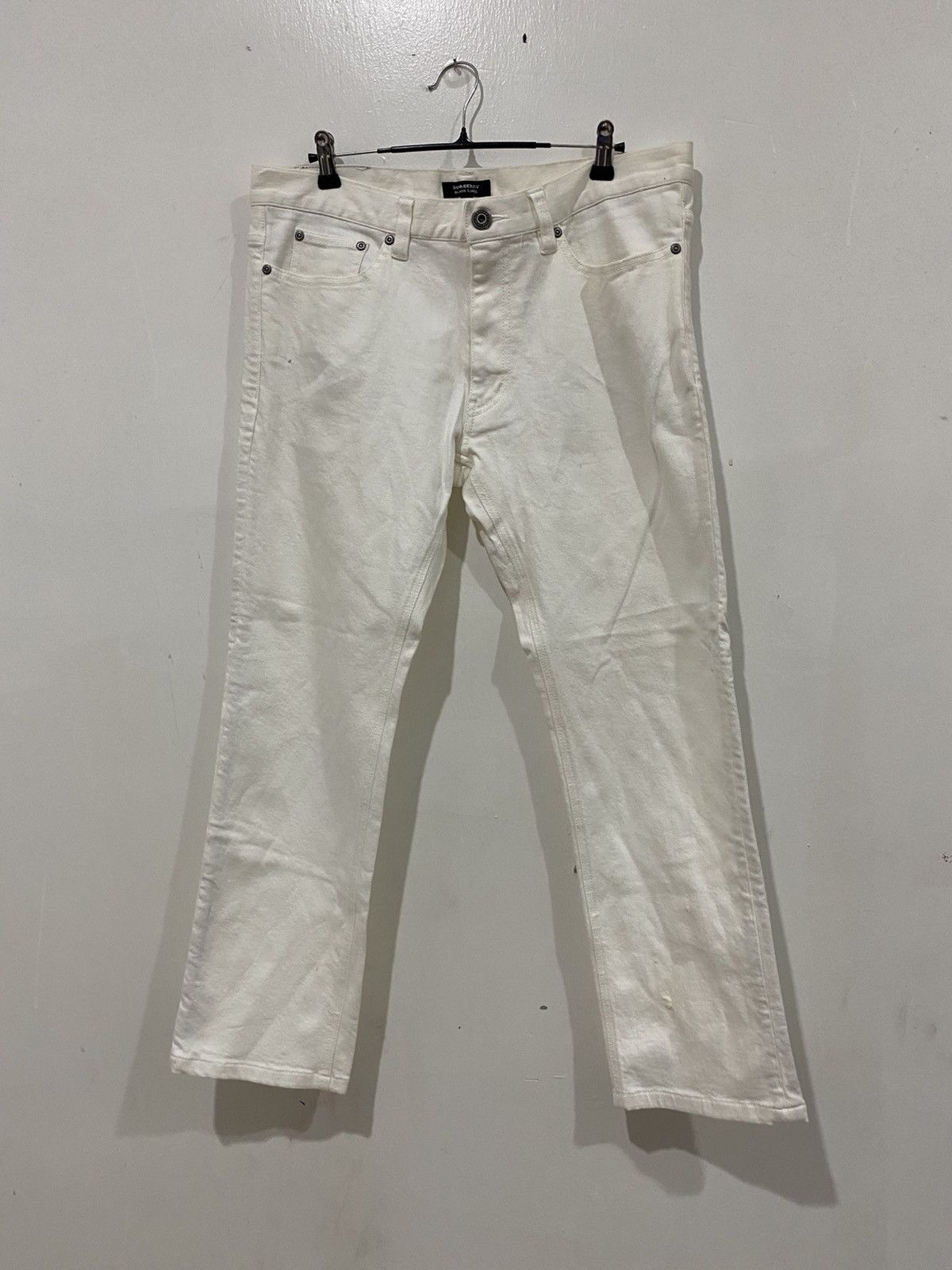 Burberry Burbery Nova Check Seldvage Jeans White Size US 35 - 1 Thumbnail
