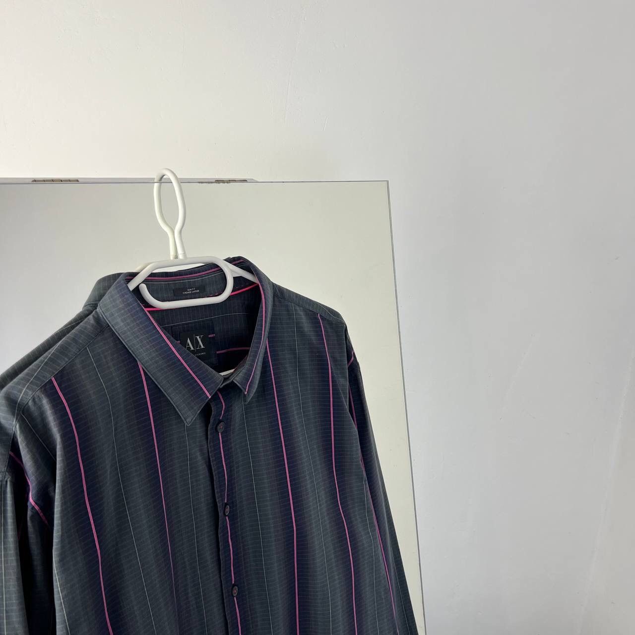 Armani Exchange Armani Exchange Vintage Shirt Button Up Striped Size US XXL / EU 58 / 5 - 2 Thumbnail