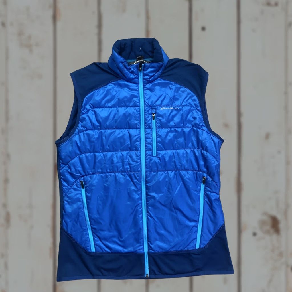 Eddie Bauer Eddie Bauer Vest Mens M Blue Quilted Puffer Freeheat Fleece Back Full Zip Vest Size US M / EU 48-50 / 2 - 1 Thumbnail