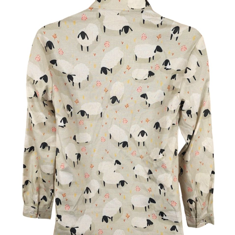 Vintage Sheep Casual Shirt Mens Size Small Green All Over Print Farm Animals Shirt Mens Green Small Button-Up Collared Long Sleeve Animal Print Size US S / EU 44-46 / 1 - 4 Thumbnail