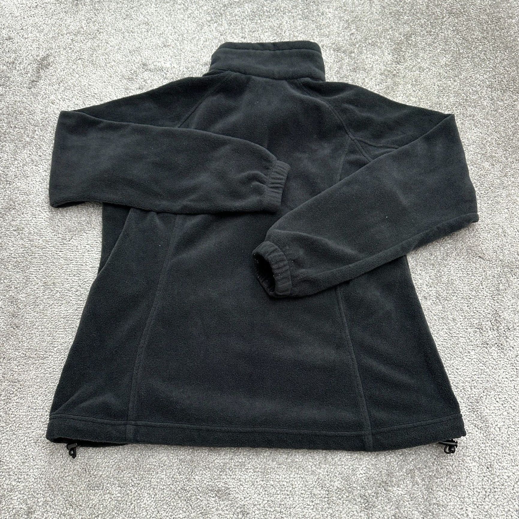 Vintage Columbia Jacket Women's Benton Springs Fleece Full Zip Black L Outdoor Casual Winter Spring Summer Fall Pockets Logo Size L / US 10 / IT 46 - 2 Thumbnail