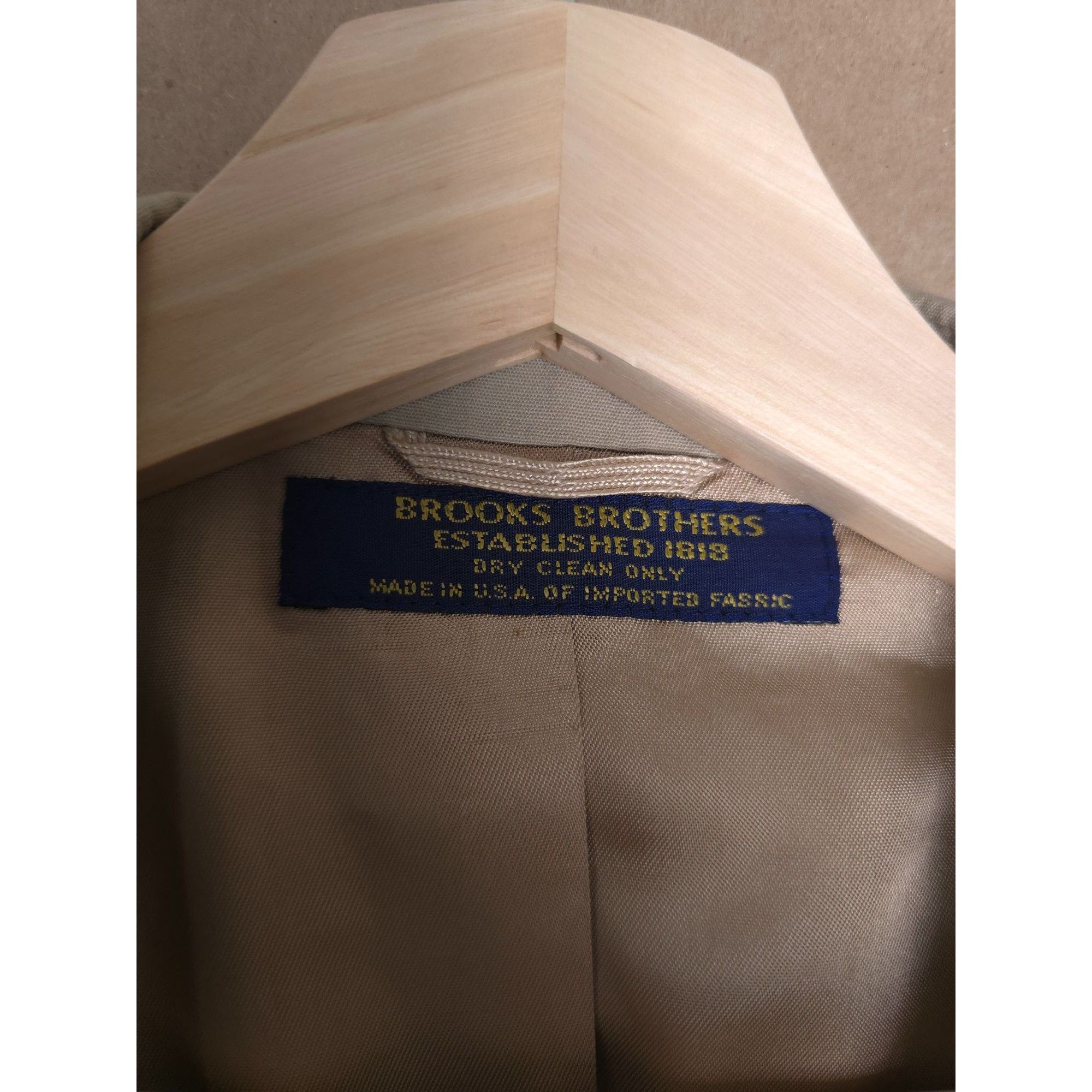 Brooks Brothers Vintage Brooks Brothers Beige wool Blazer Jacket 44R Made In Size 44R - 4 Thumbnail