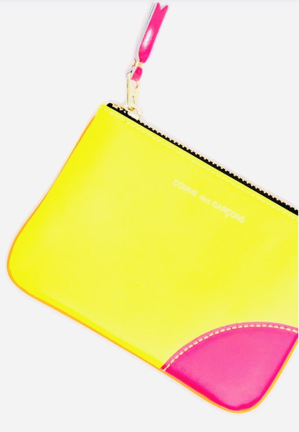 Comme des Garcons Comme Des Garçons Super Fluo Leather Pouch - Yellow/Pink Size ONE SIZE - 4 Thumbnail